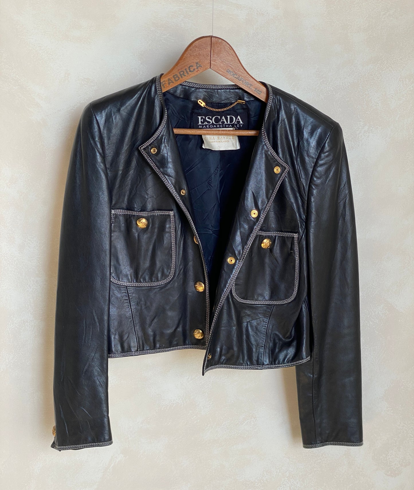 Size 38US vintage Escada Leather jacket - USA Vintage Bcn