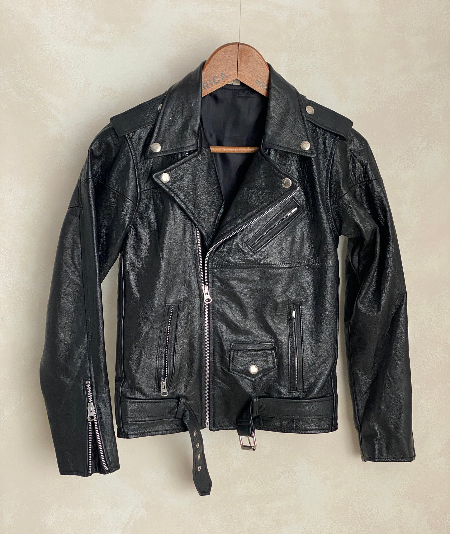 Size XS. women motorcycle jacket / soft leather - USA Vintage Bcn