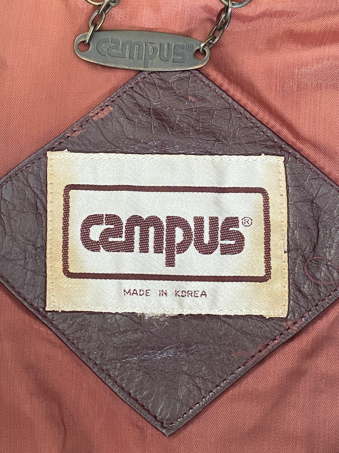 Vintage 80s Campus Leather Jacket Made USA Classic Biker Style Size 42US 52EU Mens-AJ357 Studio