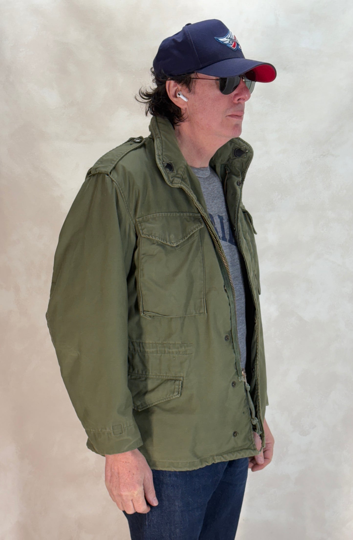 Small Short . Authentic 1974 US M-65 field jacket Military - USA Vintage Bcn