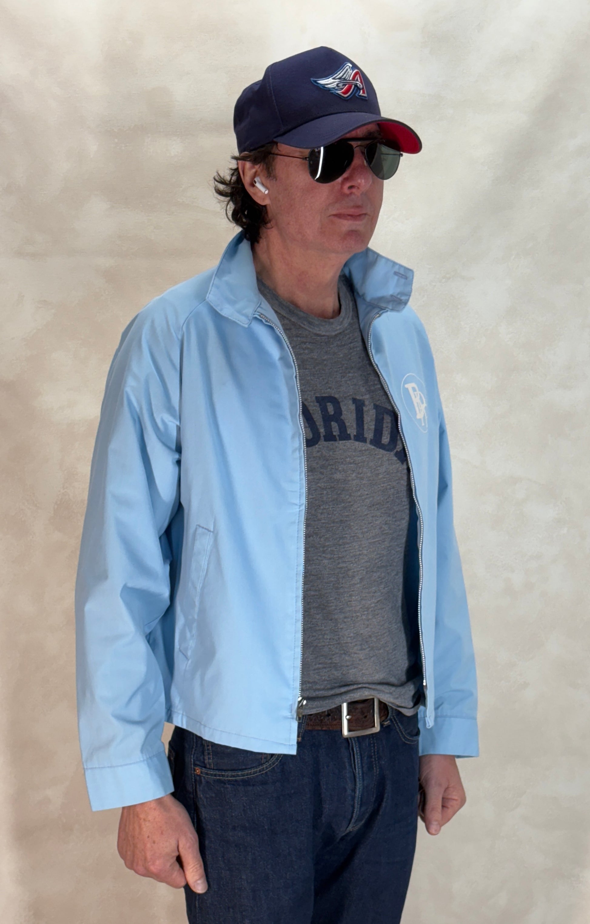 Size Med . 70s King Louie cotton zipper jacket Made in USA - USA Vintage Bcn