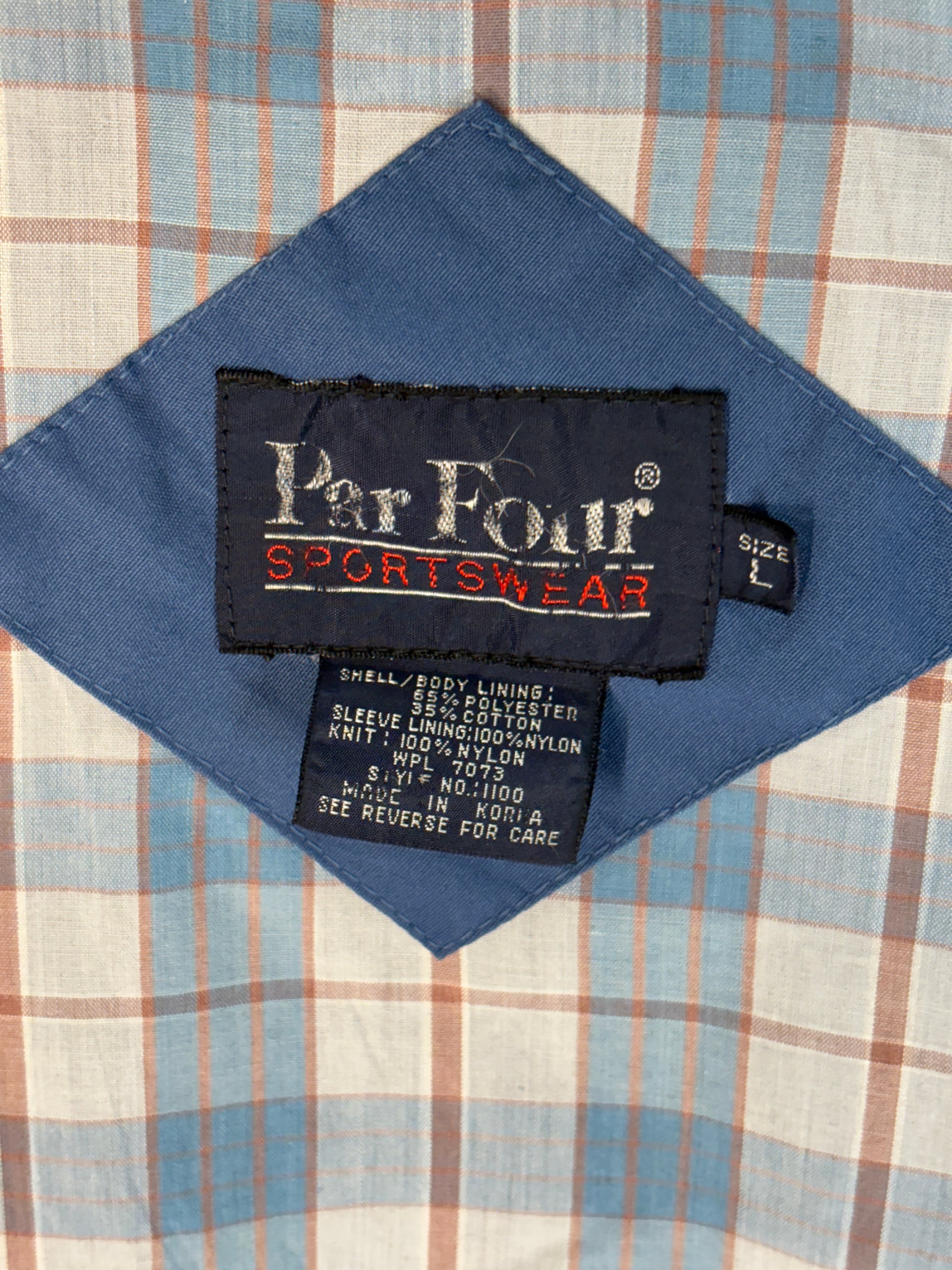 Size Large , 90s cotton zipper jacket - USA Vintage Bcn