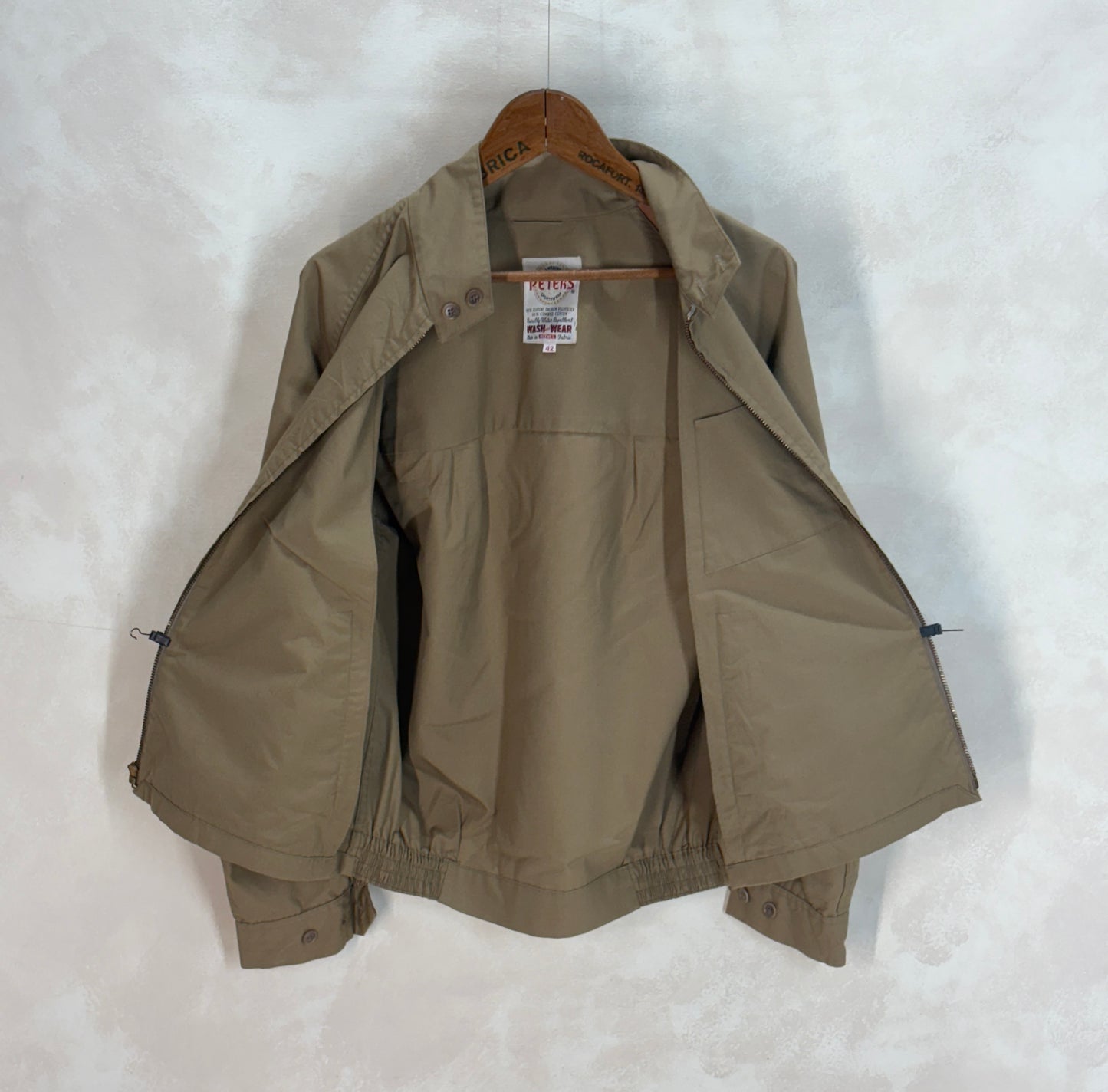 Size 42US / 52EU , Peters 60s light jacket. Talon zipper - USA Vintage Bcn
