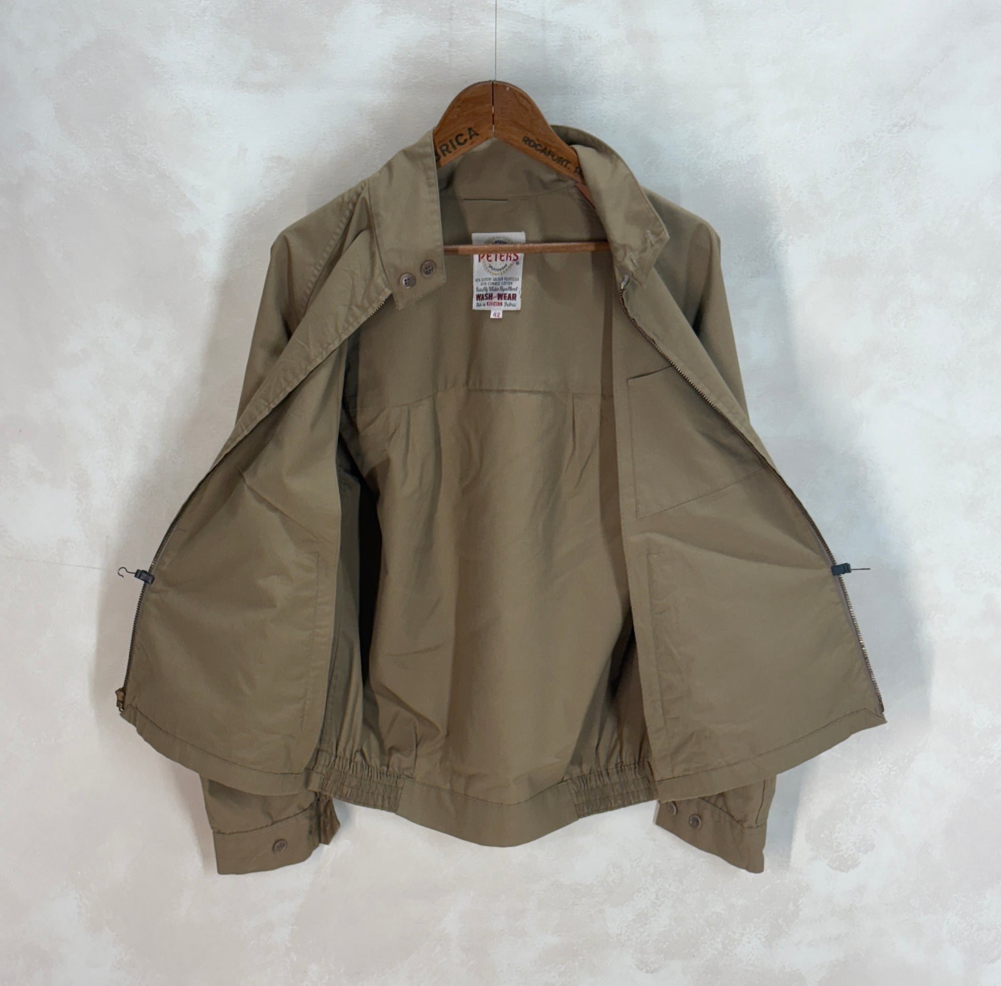 Size 42US / 52EU , Peters 60s light jacket. Talon zipper - USA Vintage Bcn
