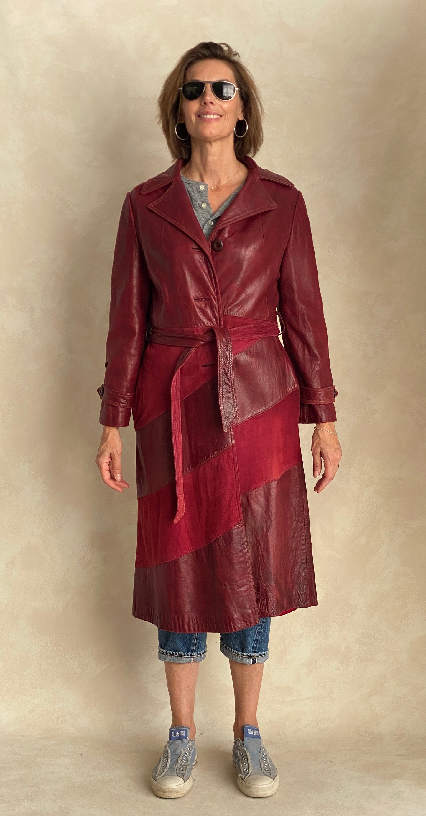 Fantastic two tone leather and suede jacket styled in California