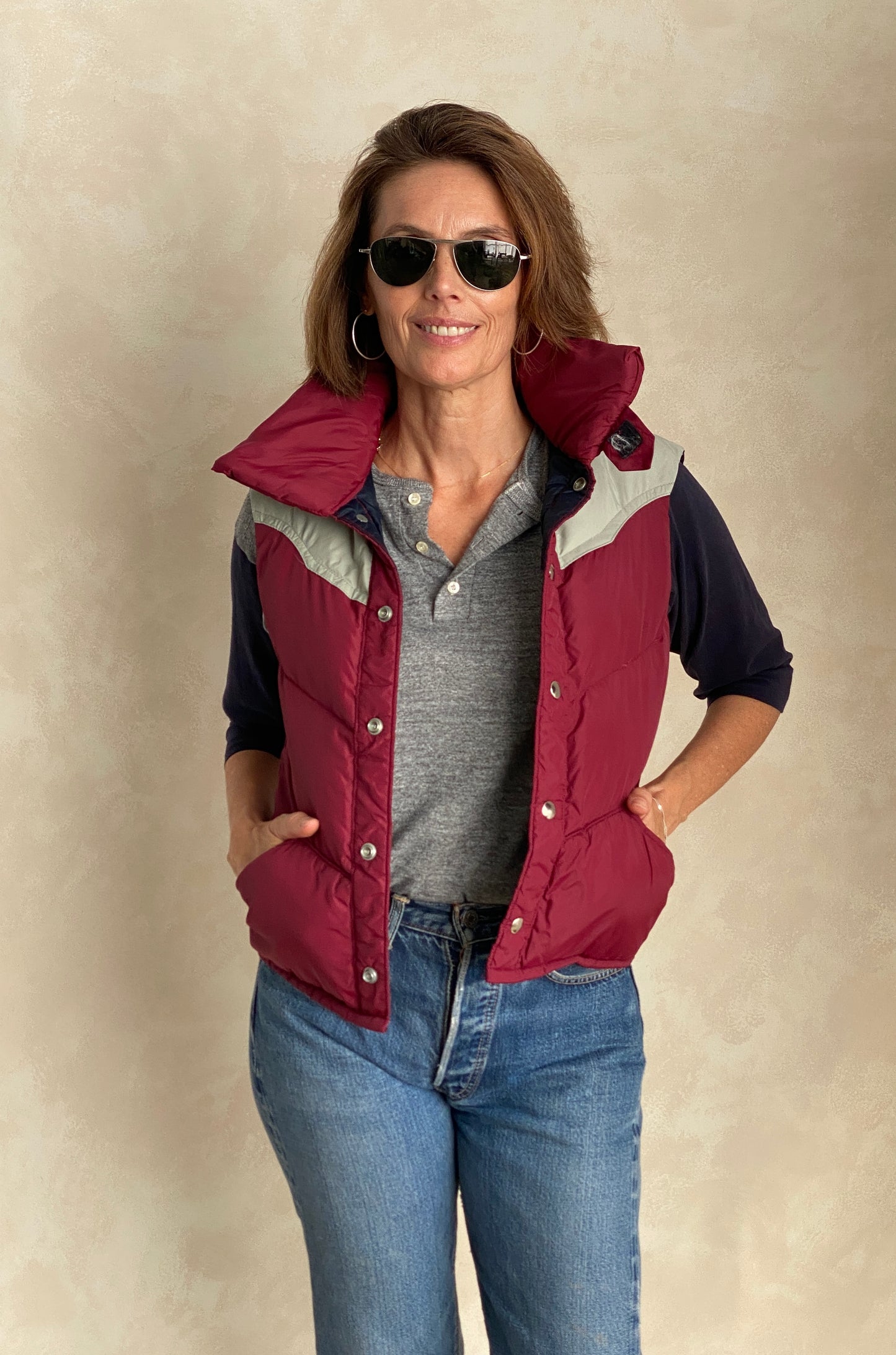 Size Small. Vintage Goose down vest Made In USA - USA Vintage Bcn