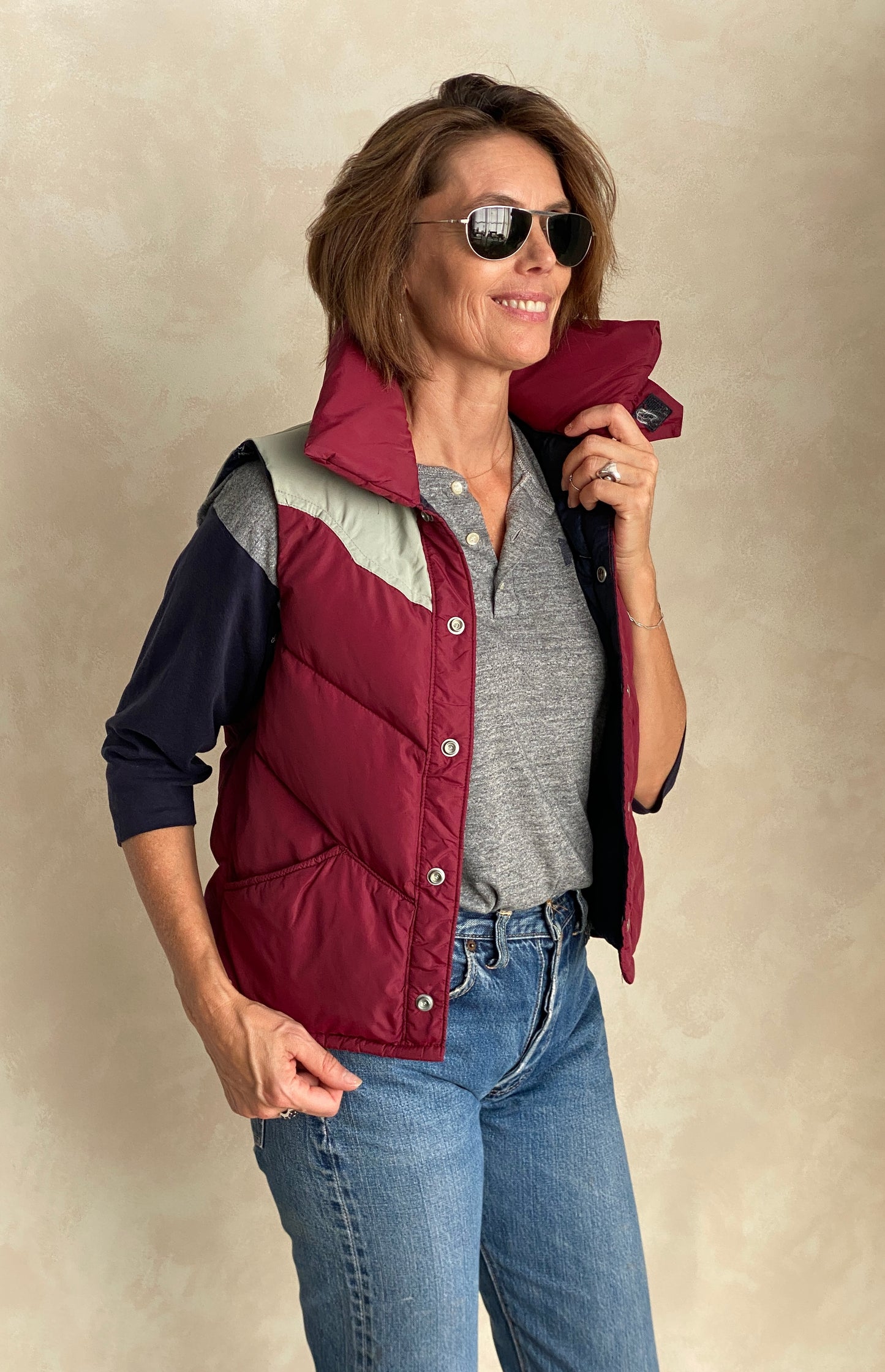 Size Small. Vintage Goose down vest Made In USA - USA Vintage Bcn
