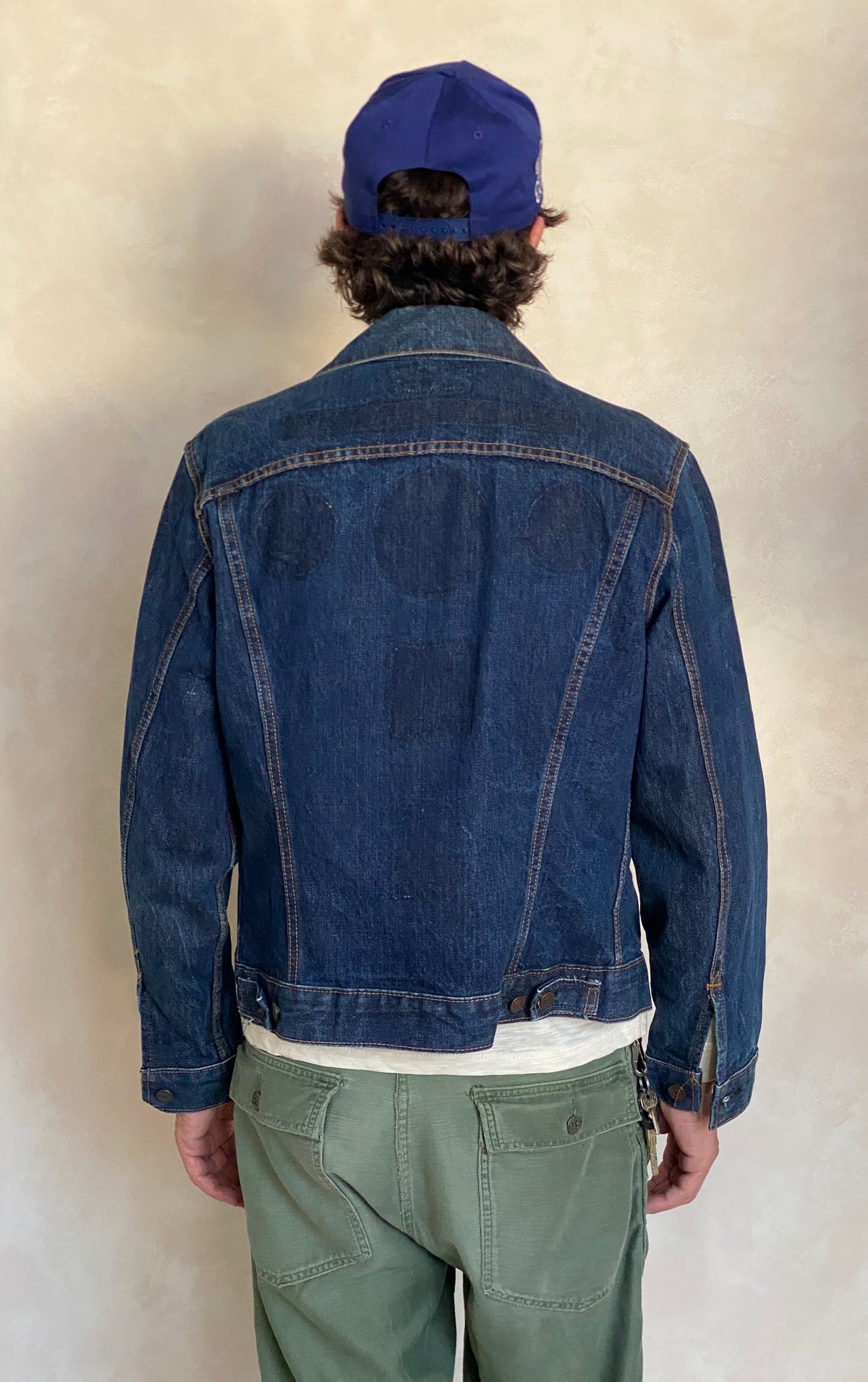 Size 42 US. Vintage 60s LEVIS Big E trucker Jacket Made in USA.-AJ357 Studio