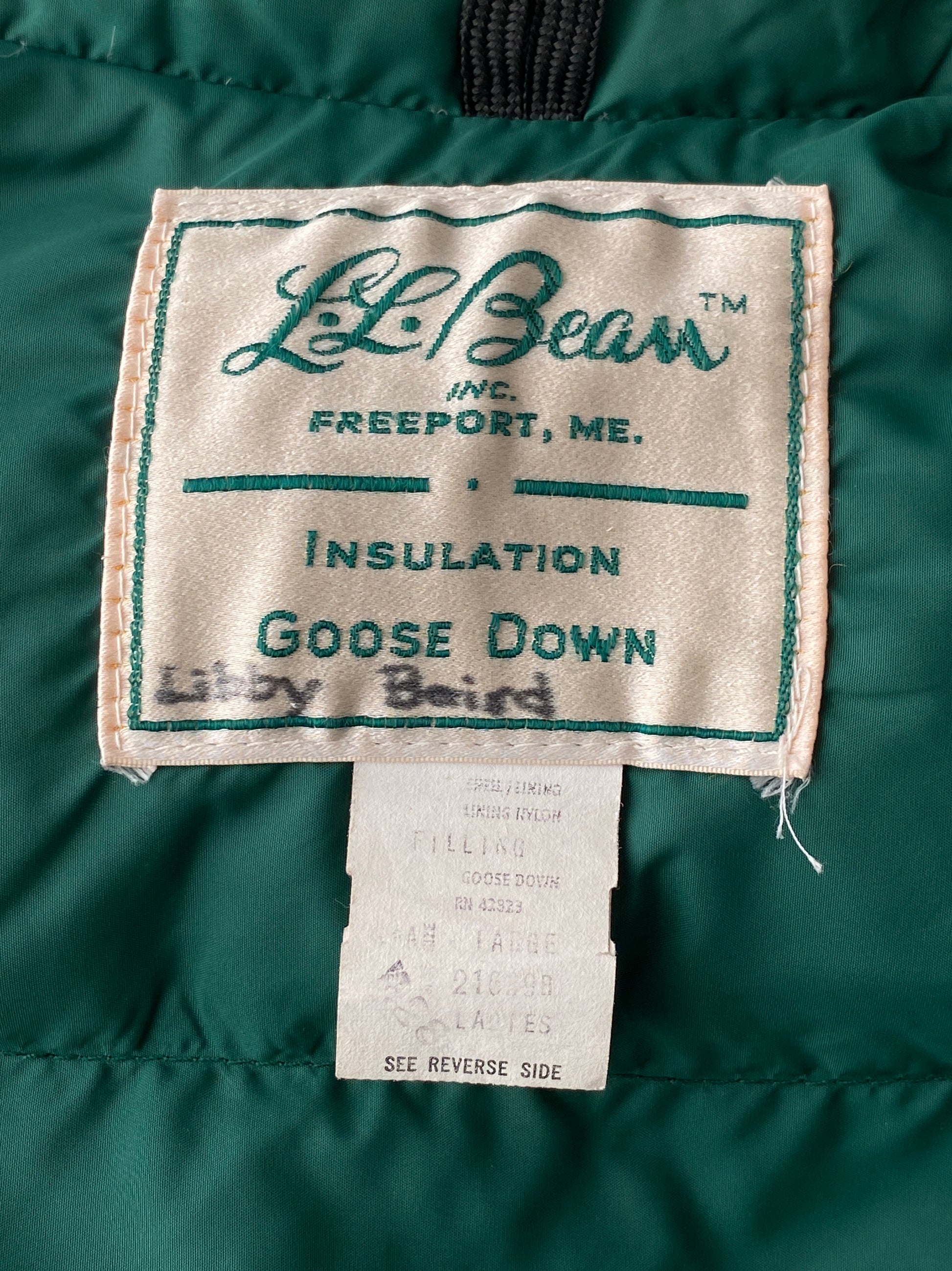 Size ladies large. Vintage L.L Bean Goose Down vest - USA Vintage Bcn vintage llbean goose down vest ladies large puffer