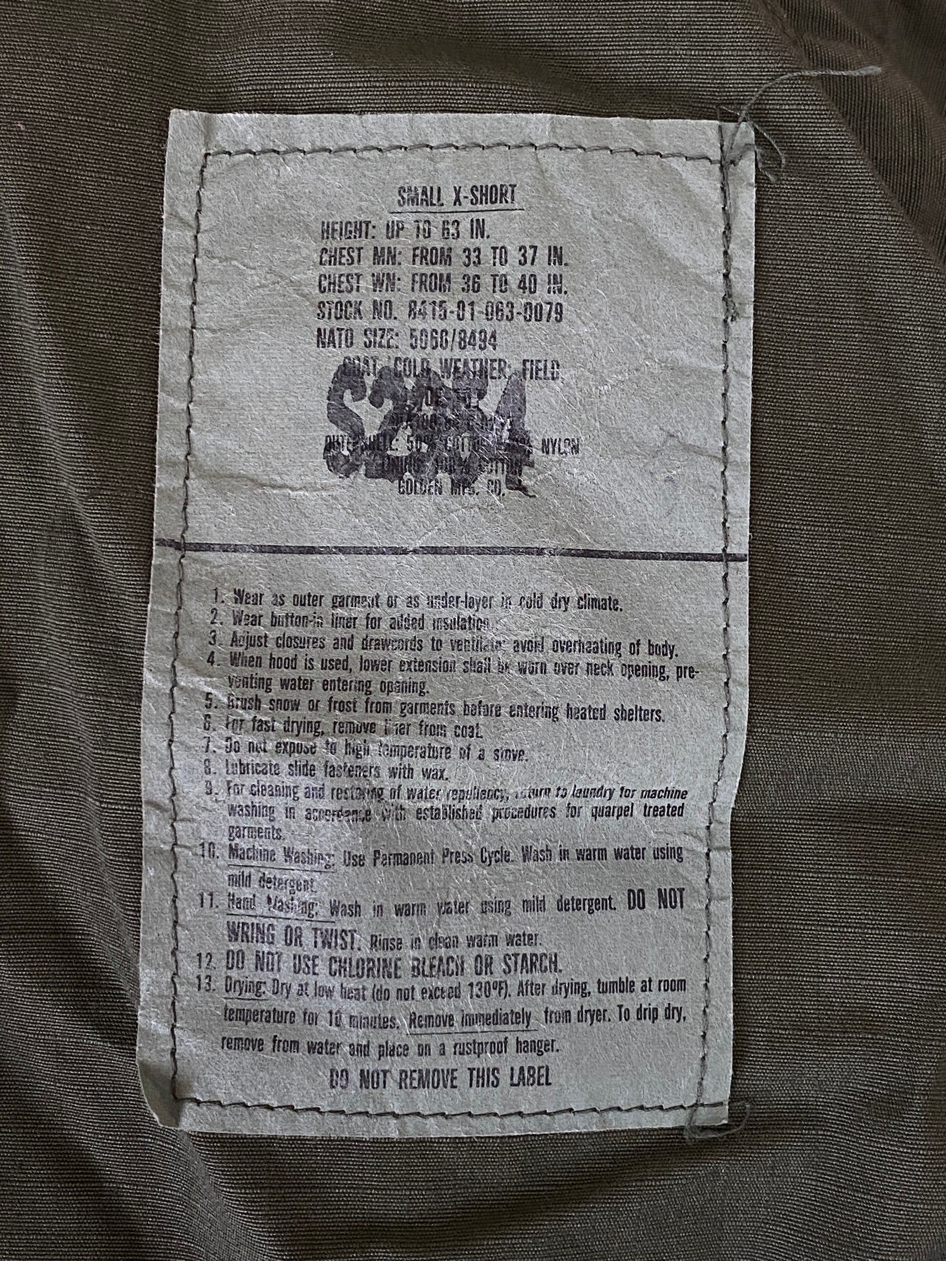 X Small Short. Authentic 80s US M-65 field jacket Military - USA Vintage Bcn