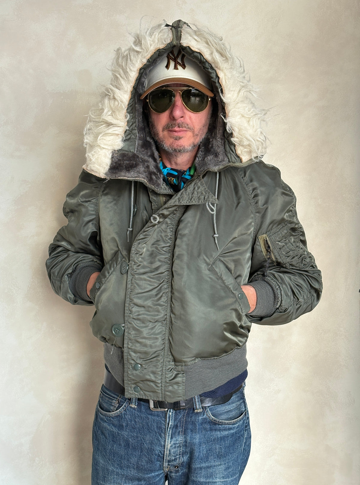 Vintage US Air Force N-2B Flight Jacket Military Parka Made in USA - Size Med. AJ357 Studio-AJ357 Studio