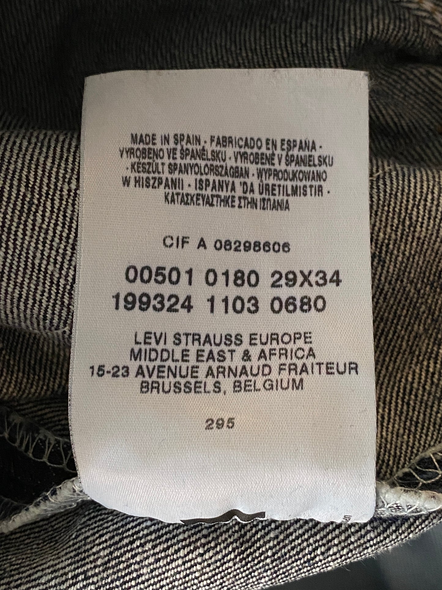 29X34 Printed Vintage denim Levi’s 501 vintage Made in Spain-military-AJ357 Studio