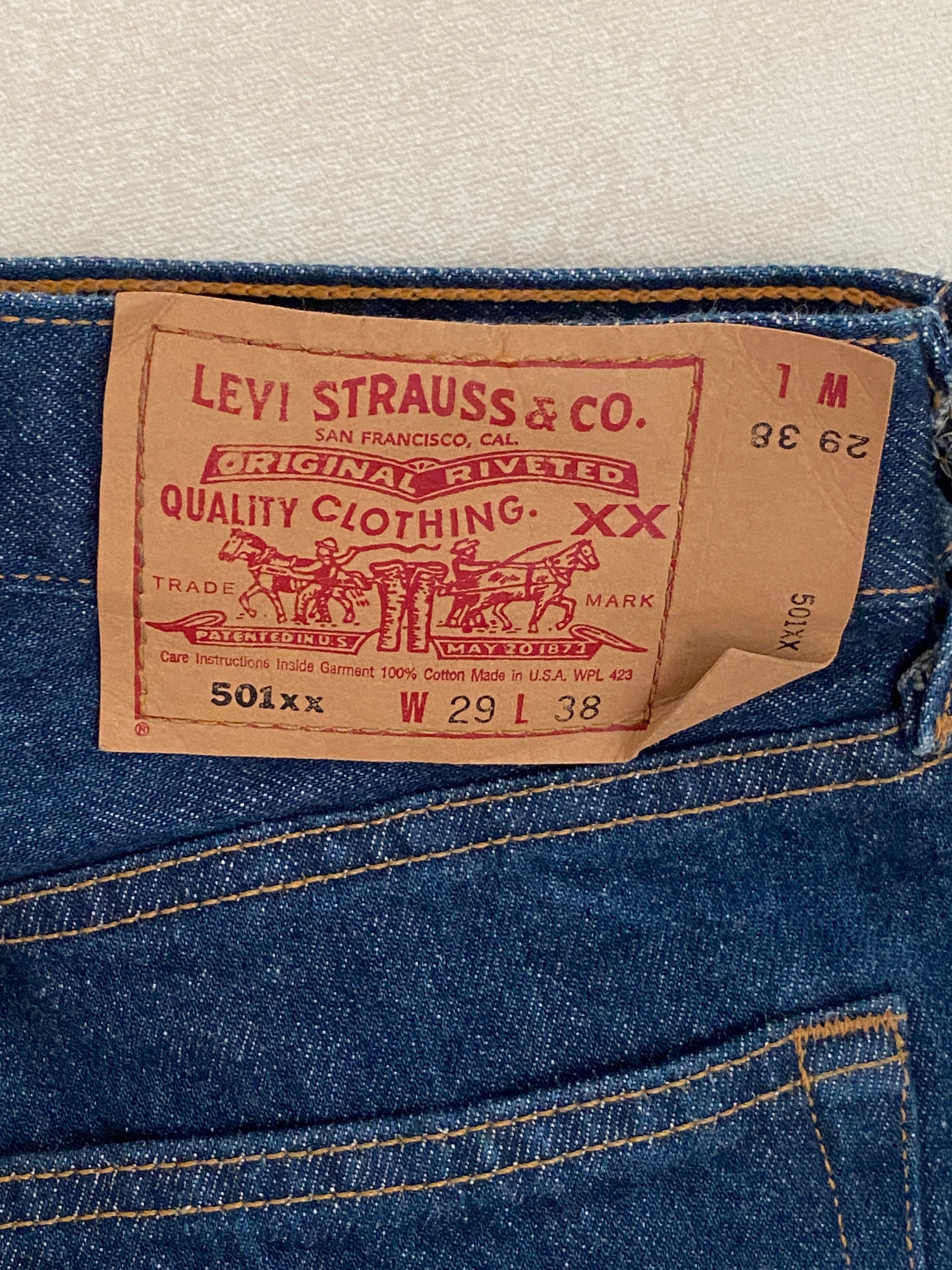 29X38 Vintage Denim Levi’s 501 Made in USA - USA Vintage Bcn