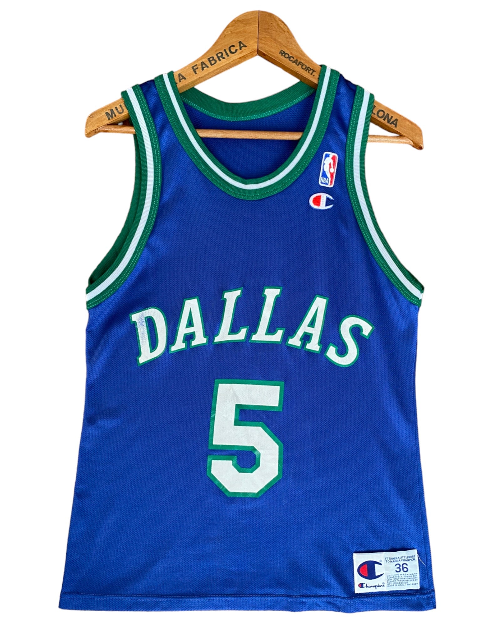 VTG 90s NBA Dallas #5 Kidd Jersey - Size 36, Made in USA by Champion