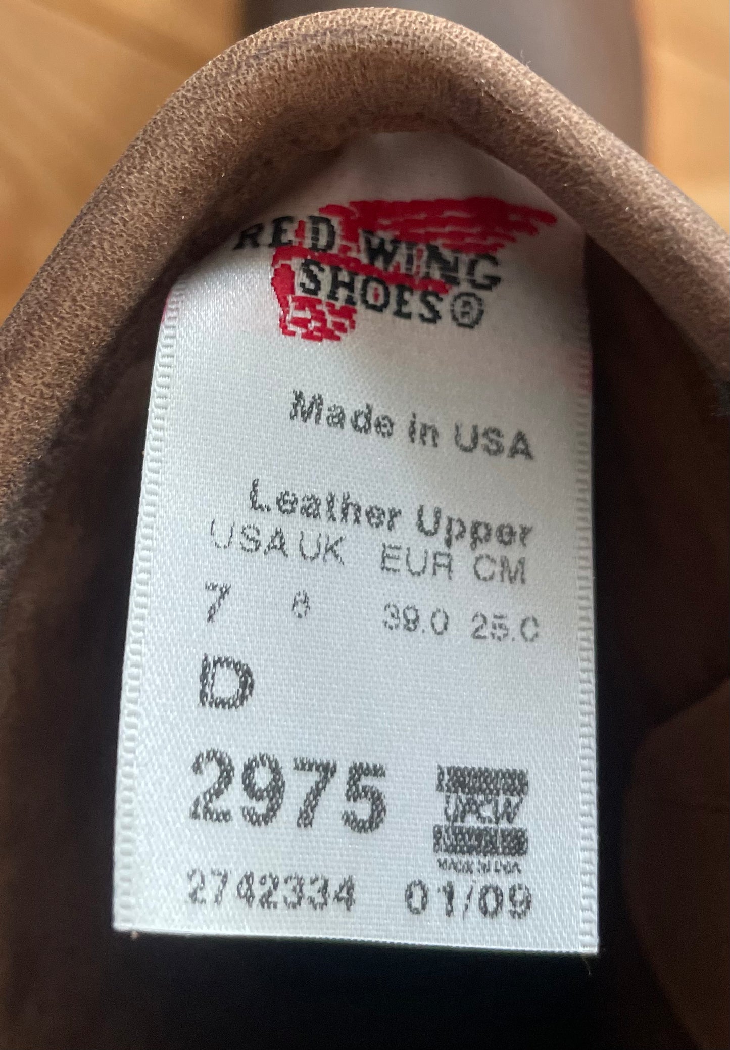 Red Wing 2975 Heritage Engineer Boots, size 7D (39 EU) - front view. Made in USA. Factory seconds.