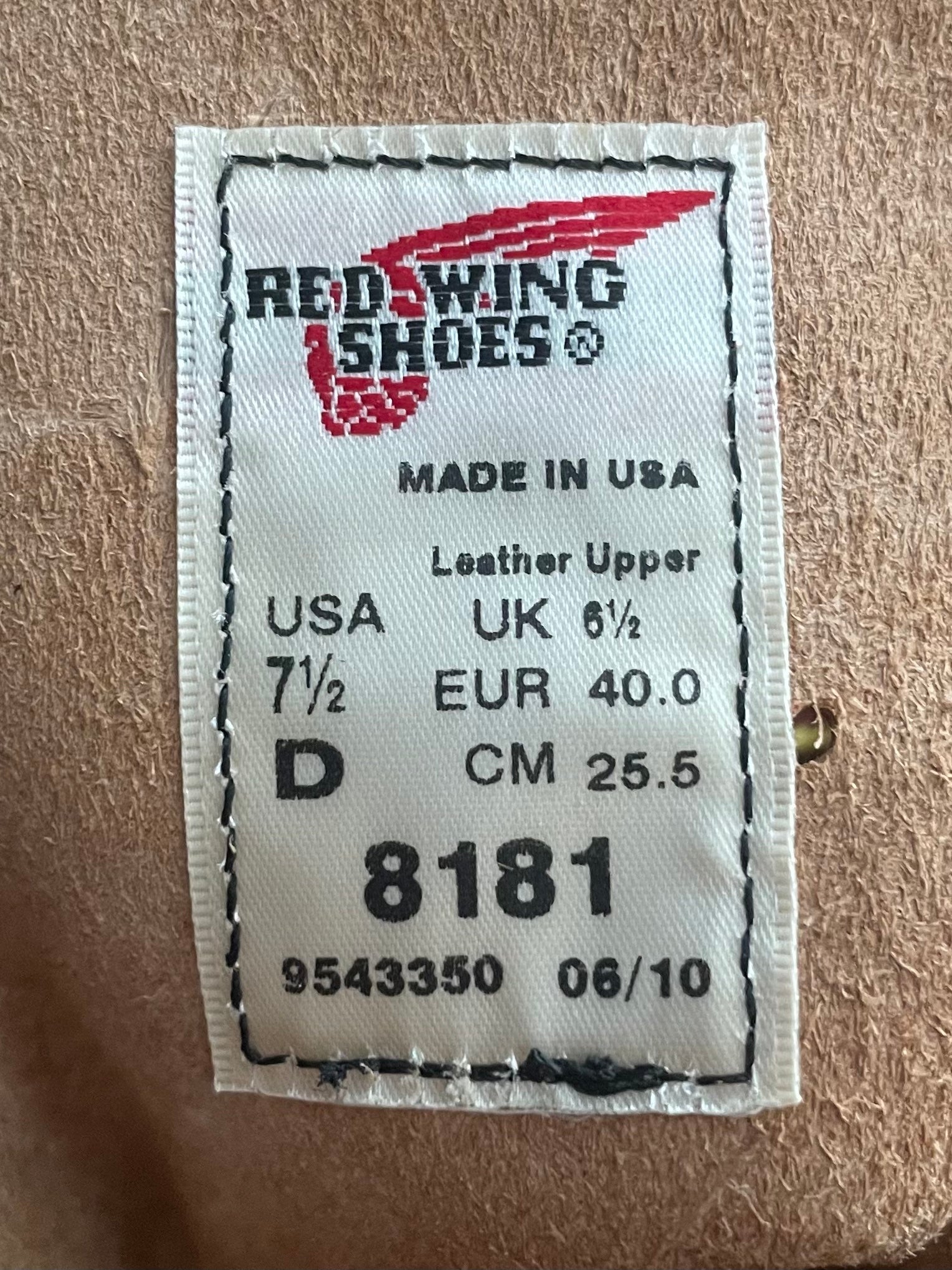 Sz 7.5D (40 EU ) R W 8181 round toe Hawthorne Muleskinners ( Second ) - USA Vintage Bcn