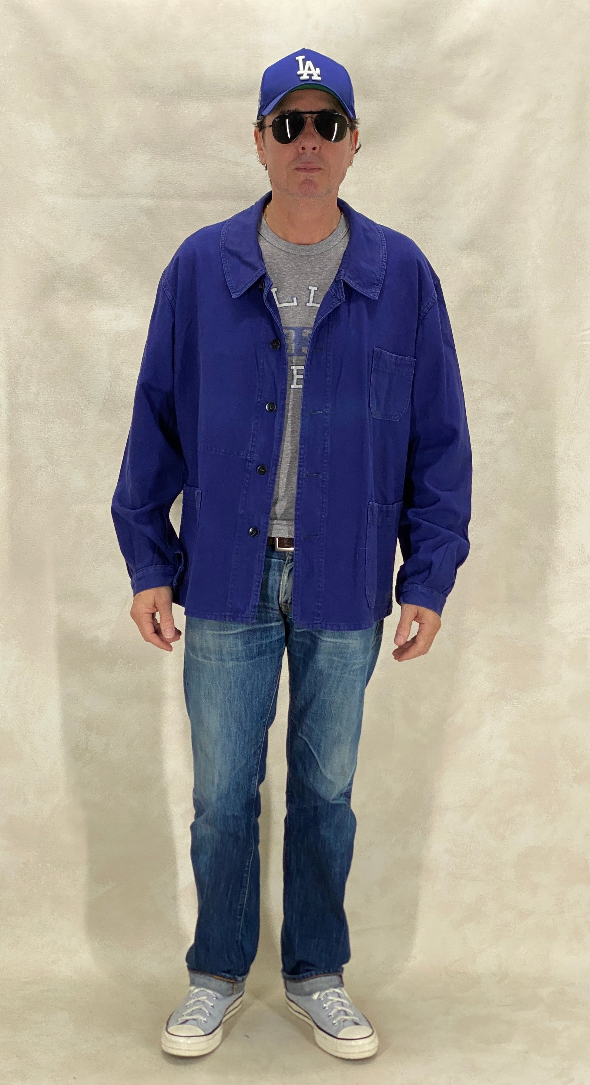 Size 54EU / 44 US. Vintage French cotton jacket.Made in France by L athlete - USA Vintage Bcn