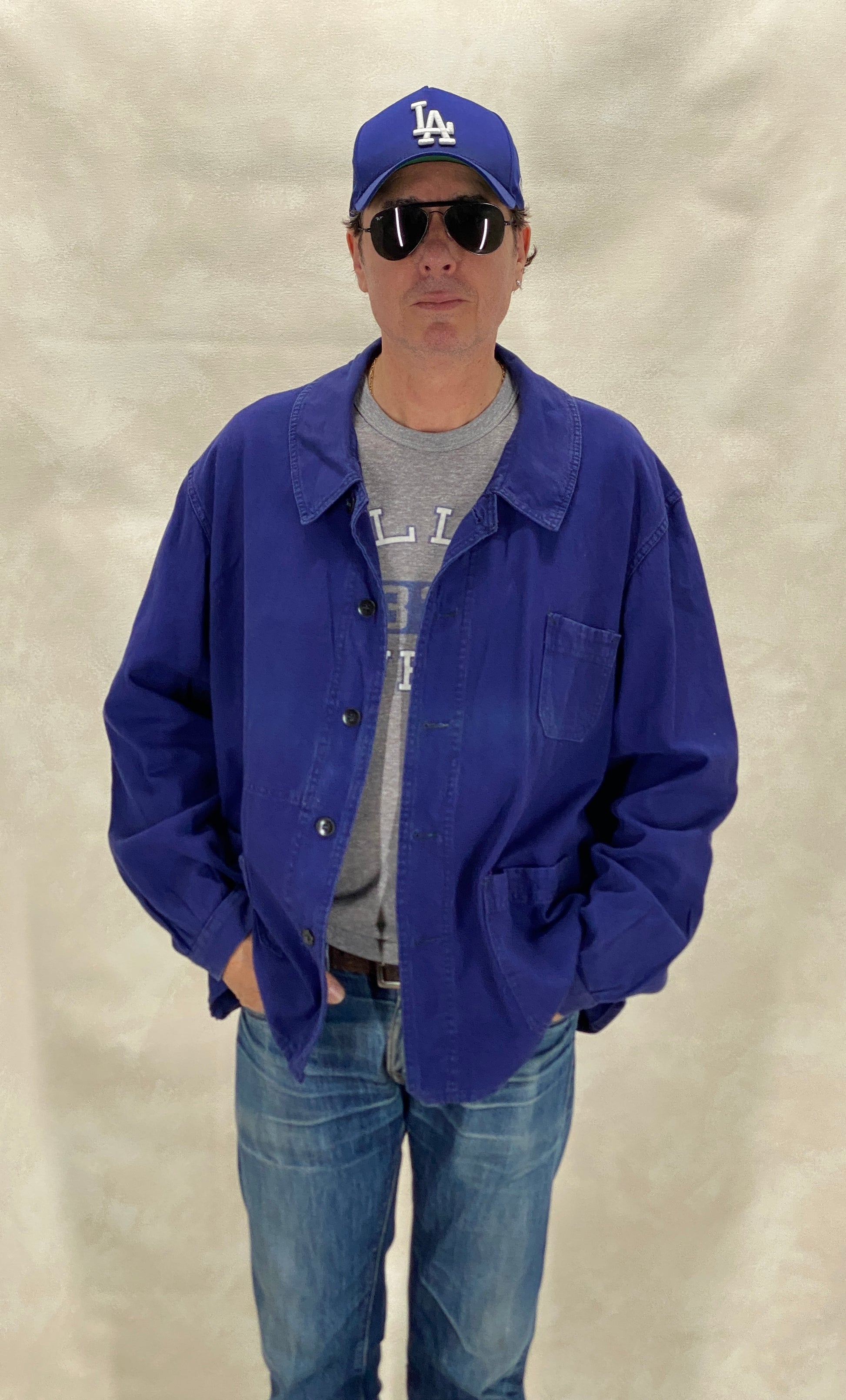 Size 54EU / 44 US. Vintage French cotton jacket.Made in France by L athlete - USA Vintage Bcn
