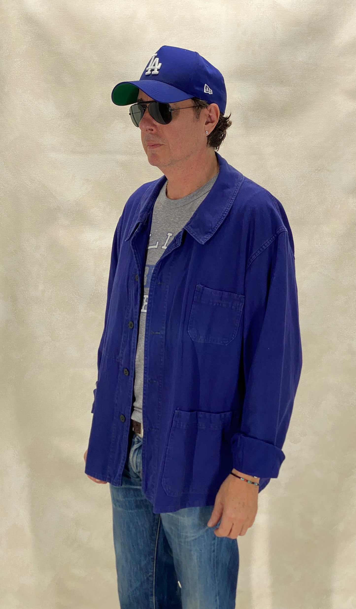 Size 54EU / 44 US. Vintage French cotton jacket.Made in France by L athlete - USA Vintage Bcn
