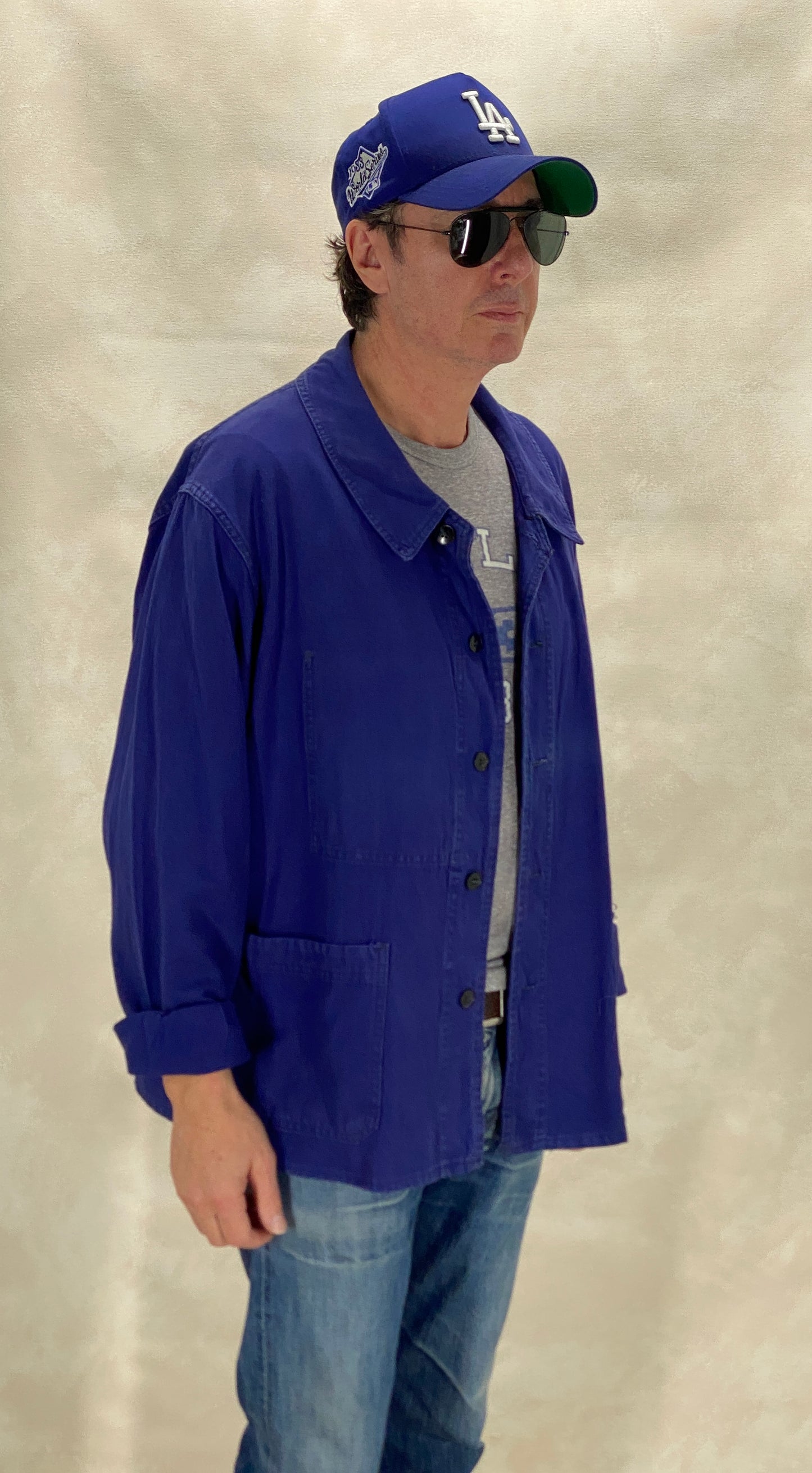 Size 54EU / 44 US. Vintage French cotton jacket.Made in France by L athlete - USA Vintage Bcn