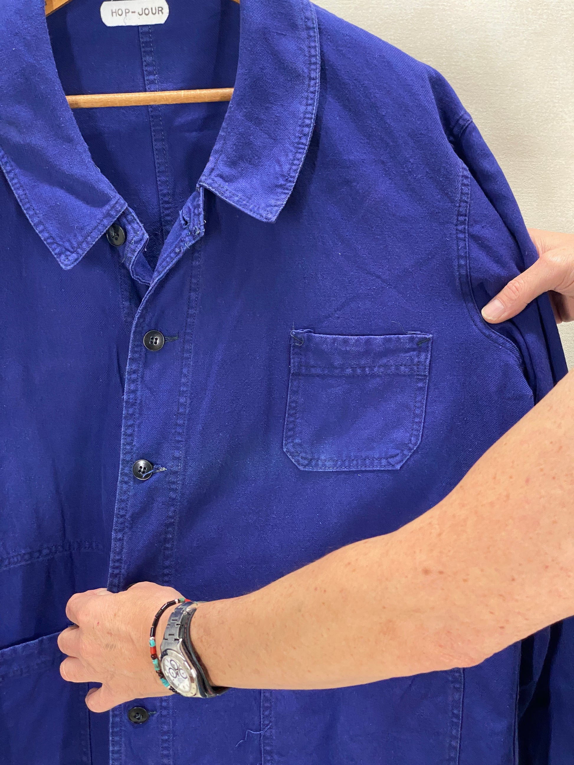 Size 54EU / 44 US. Vintage French cotton jacket.Made in France by L athlete - USA Vintage Bcn