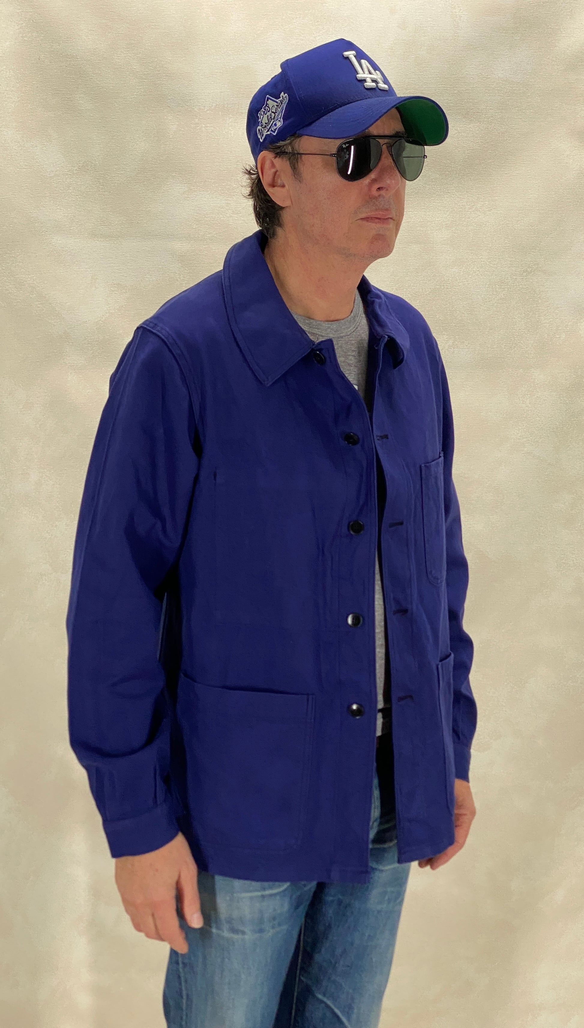 Size 48EU / 38US . Vintage French cotton jacket. Made In France by Usifor - USA Vintage Bcn
