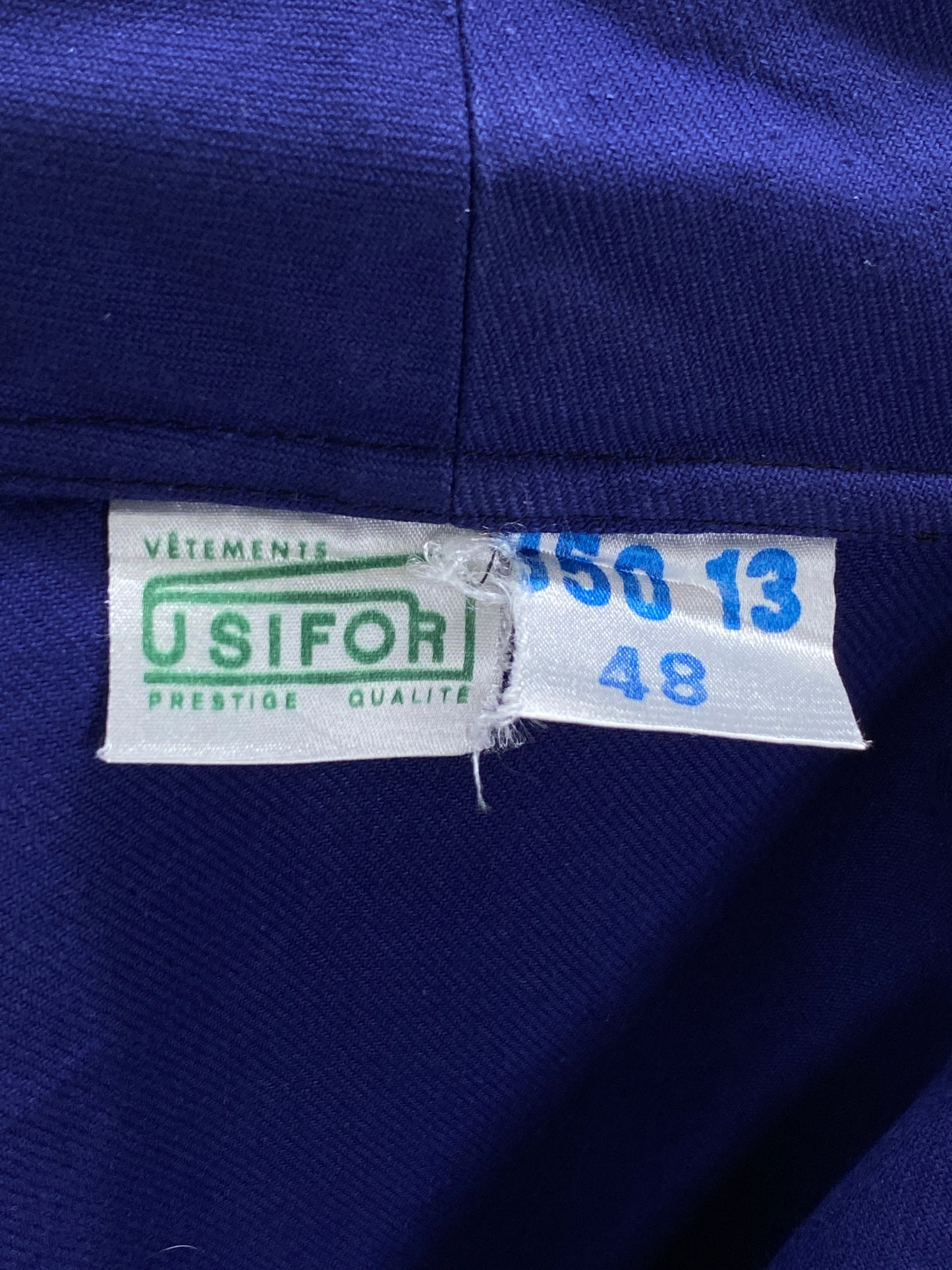 Size 48EU / 38US . Vintage French cotton jacket. Made In France by Usifor - USA Vintage Bcn