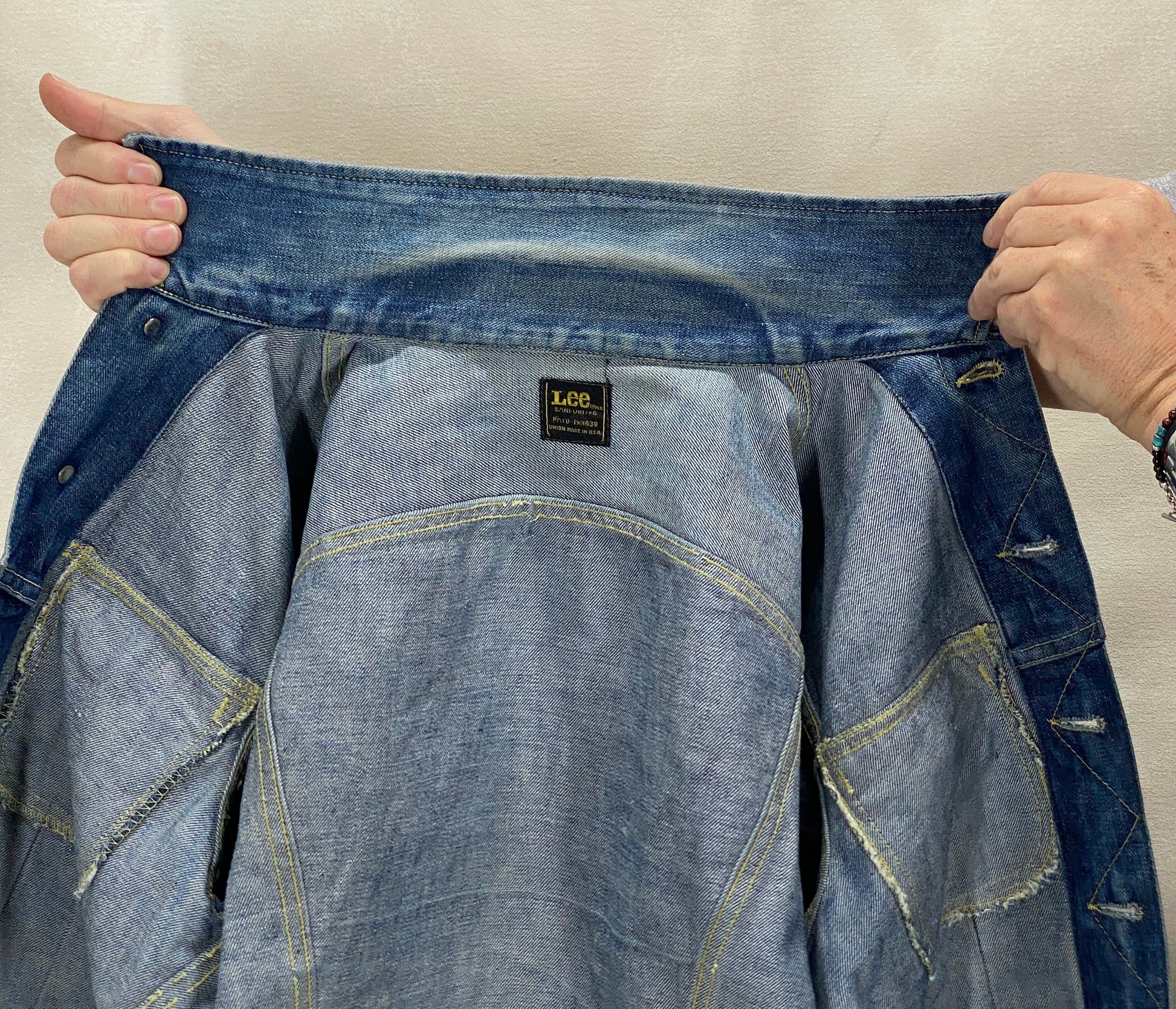 Size 38US / 48EU. Vintage 70s Lee Union Made Denim Shirt – 2 Pockets – Made in USA - USA Vintage Bcn