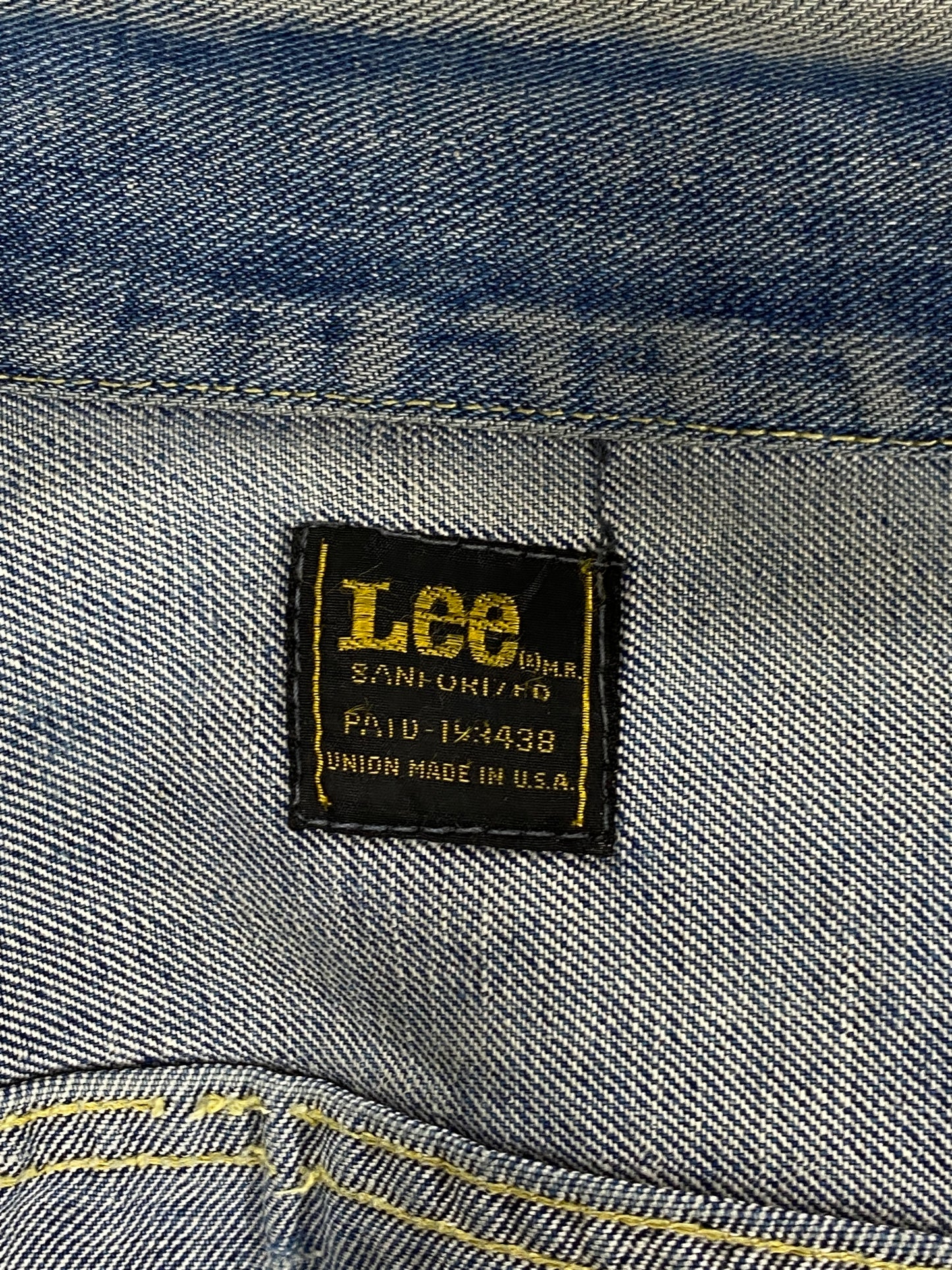 Size 38US / 48EU. Vintage 70s Lee Union Made Denim Shirt – 2 Pockets – Made in USA - USA Vintage Bcn