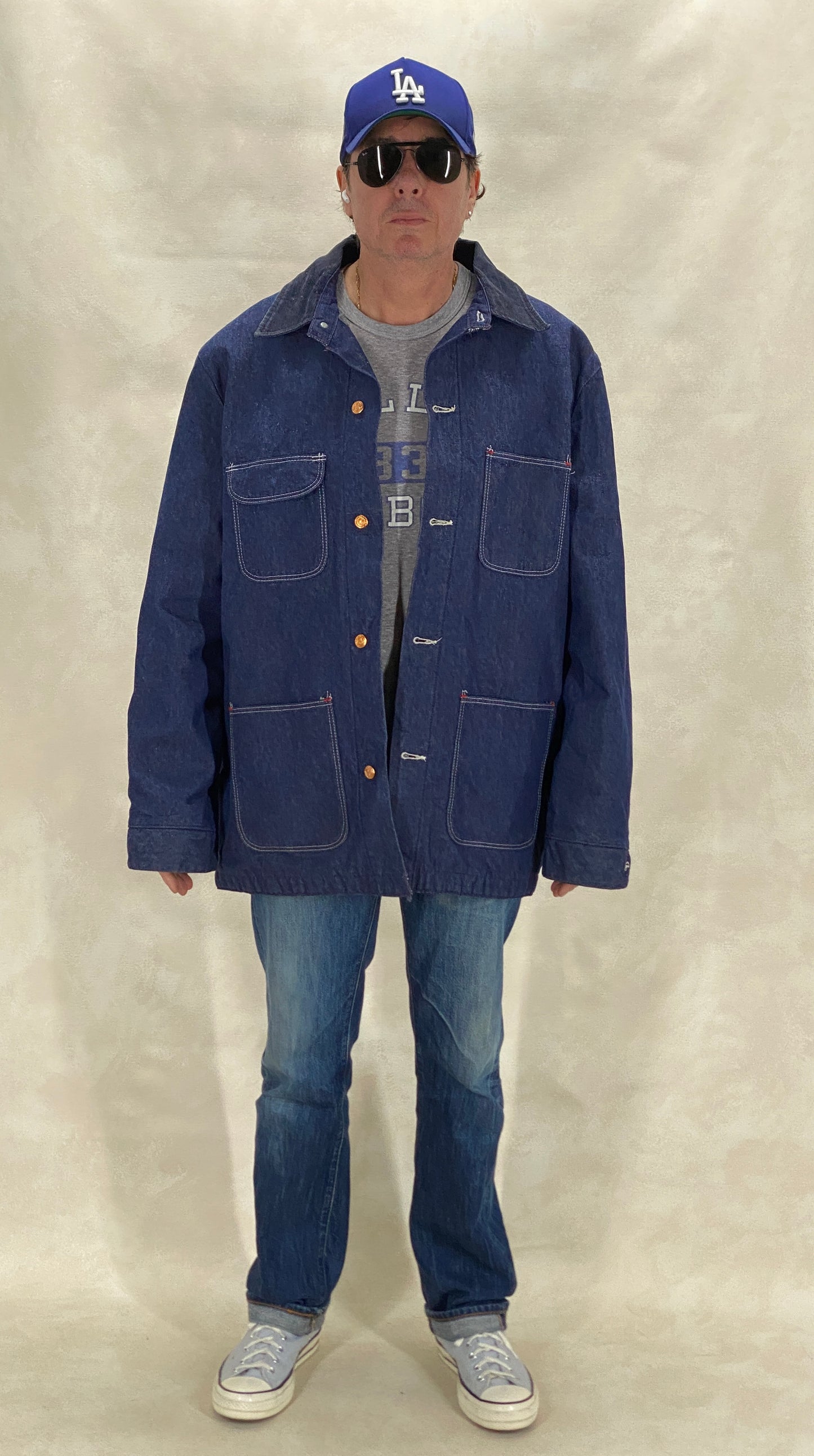 Size Large. Vintage blanket lined Chore coat work jacket - USA Vintage Bcn