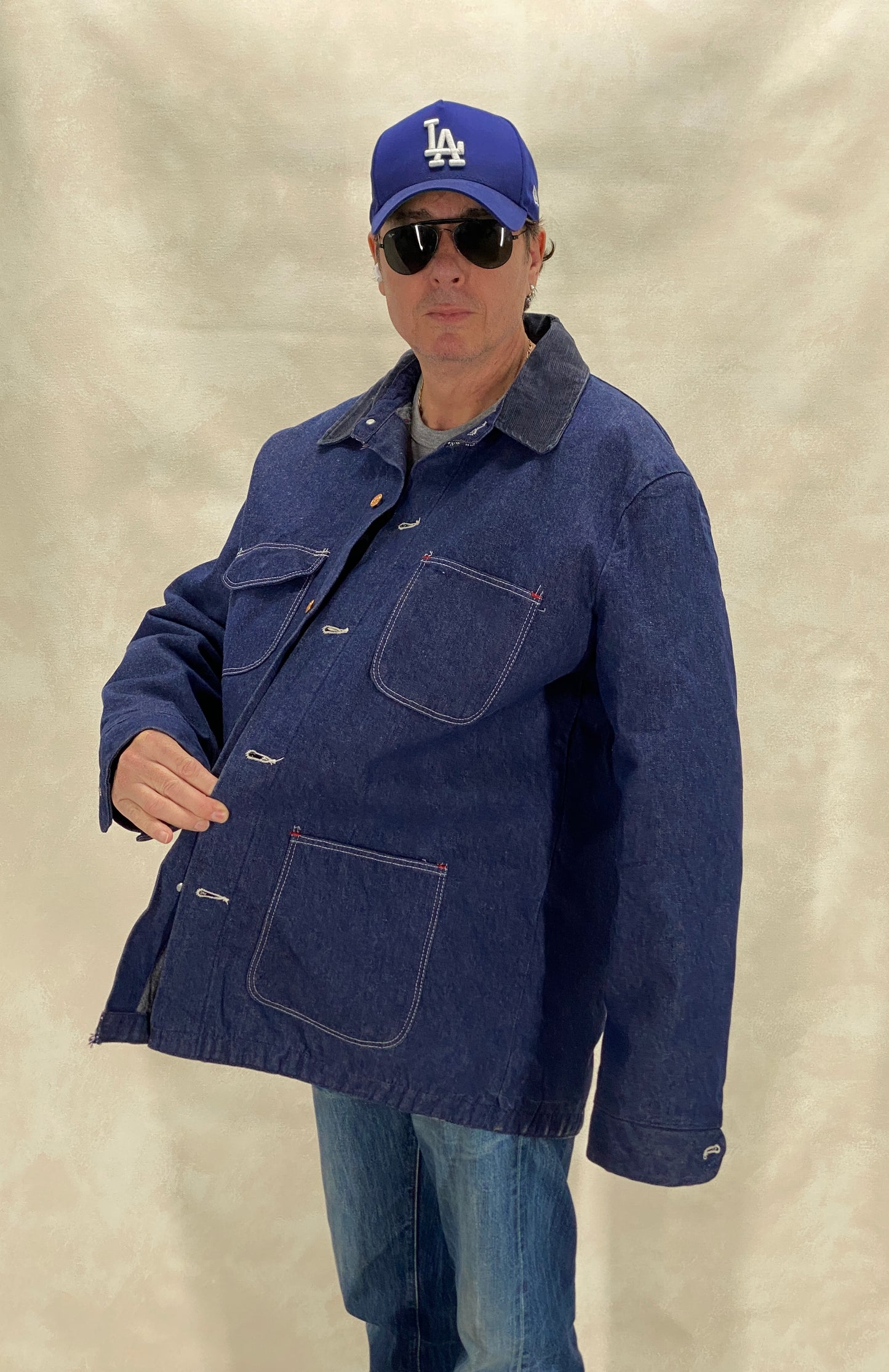 Size Large. Vintage blanket lined Chore coat work jacket - USA Vintage Bcn