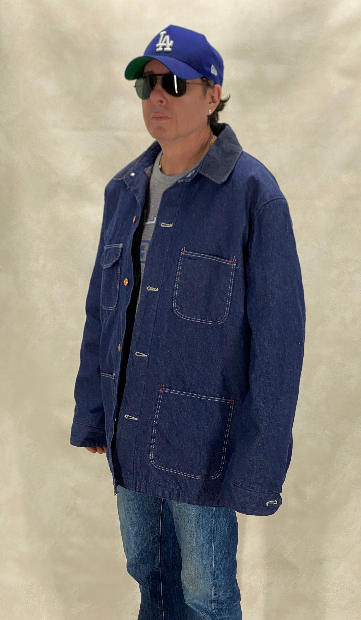 Size Large. Vintage blanket lined Chore coat work jacket - USA Vintage Bcn