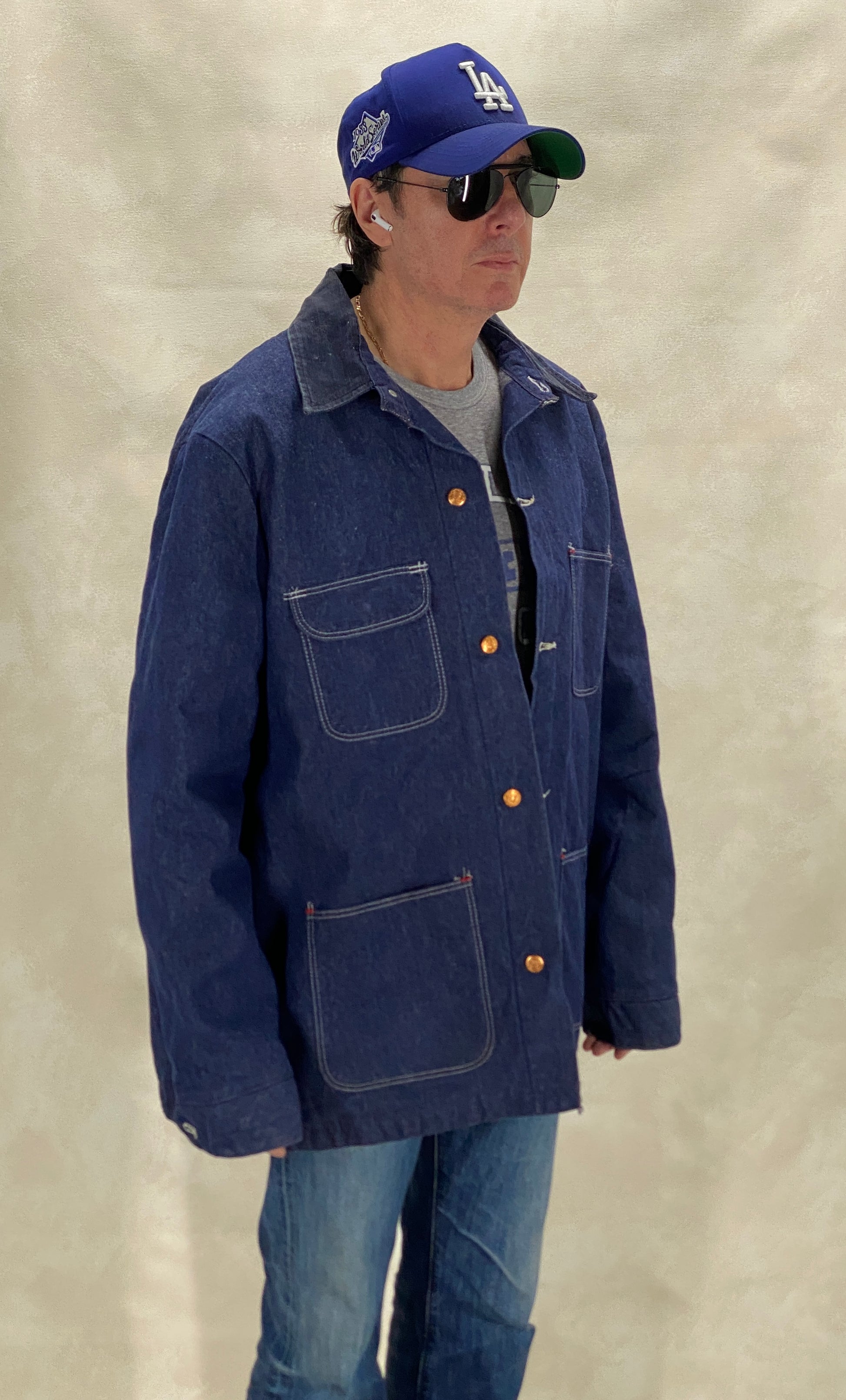 Size Large. Vintage blanket lined Chore coat work jacket - USA Vintage Bcn