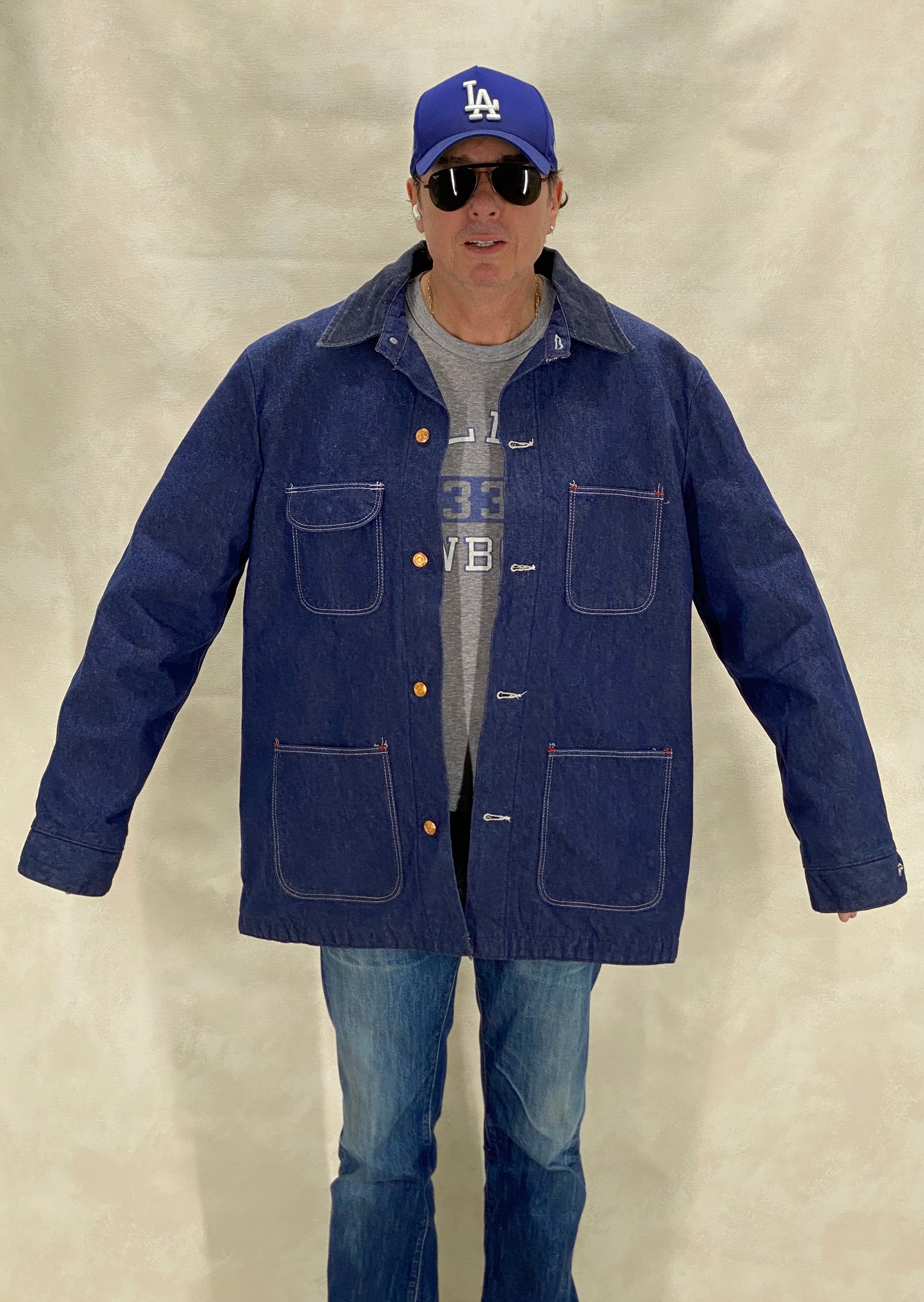 Size Large. Vintage blanket lined Chore coat work jacket - USA Vintage Bcn
