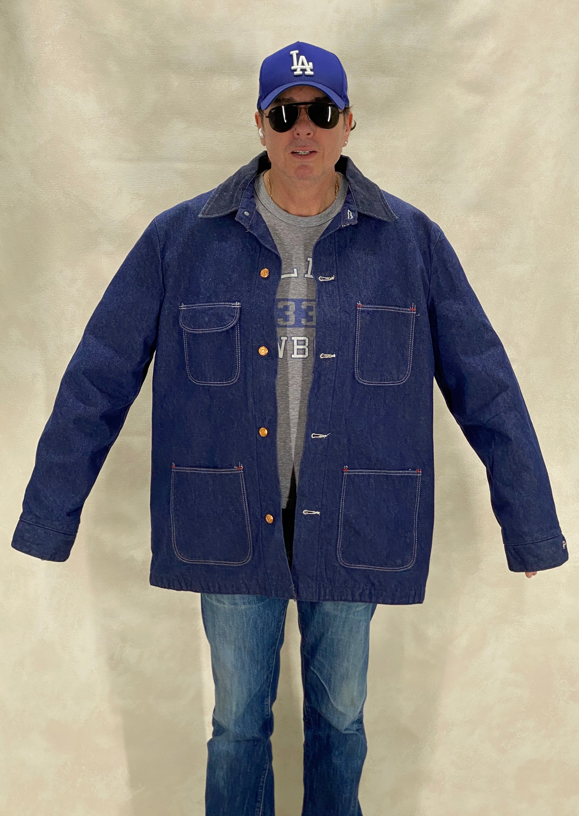 Size Large. Vintage blanket lined Chore coat work jacket - USA Vintage Bcn