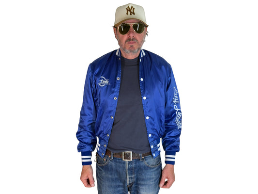 Size Med. Vintage 80s Satin Jacket Made In USA - USA Vintage Bcn