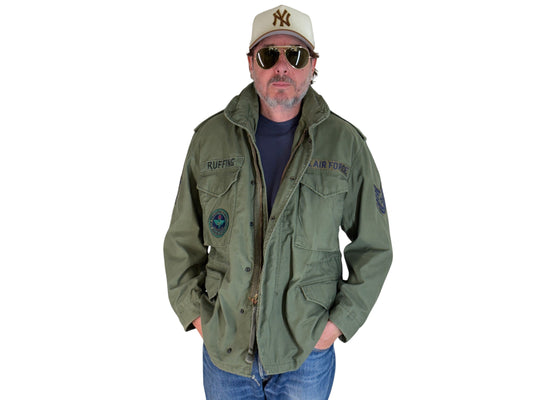 Med Short. Authentic 1978 US Air Force M-65 field jacket Made by John Ownbey - USA Vintage Bcn