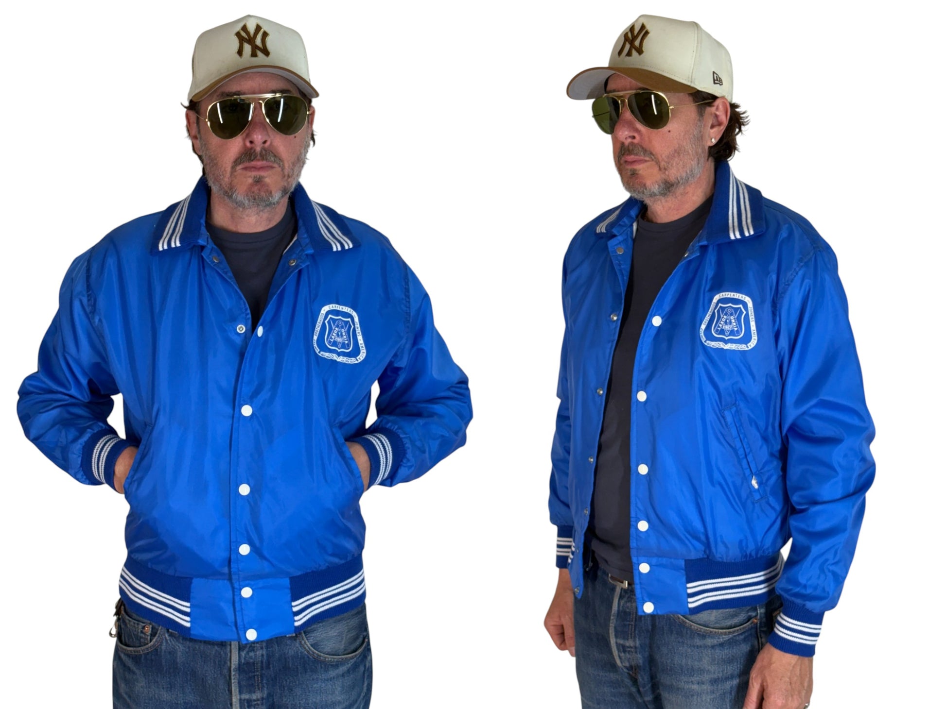 Size Small. Vintage Brotherhood of carpenters 70s Nylon Jacket Made In USA West Wind - USA Vintage Bcn