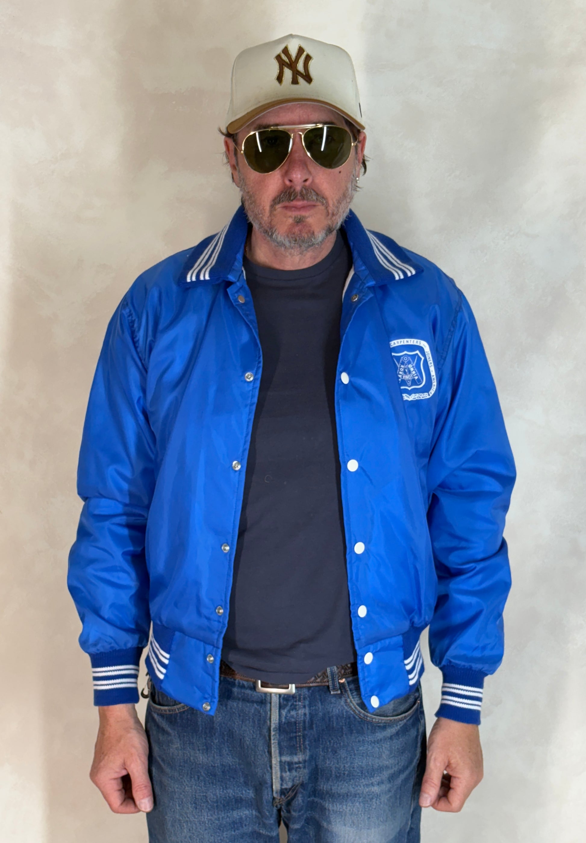 Size Small. Vintage Brotherhood of carpenters 70s Nylon Jacket Made In USA West Wind - USA Vintage Bcn