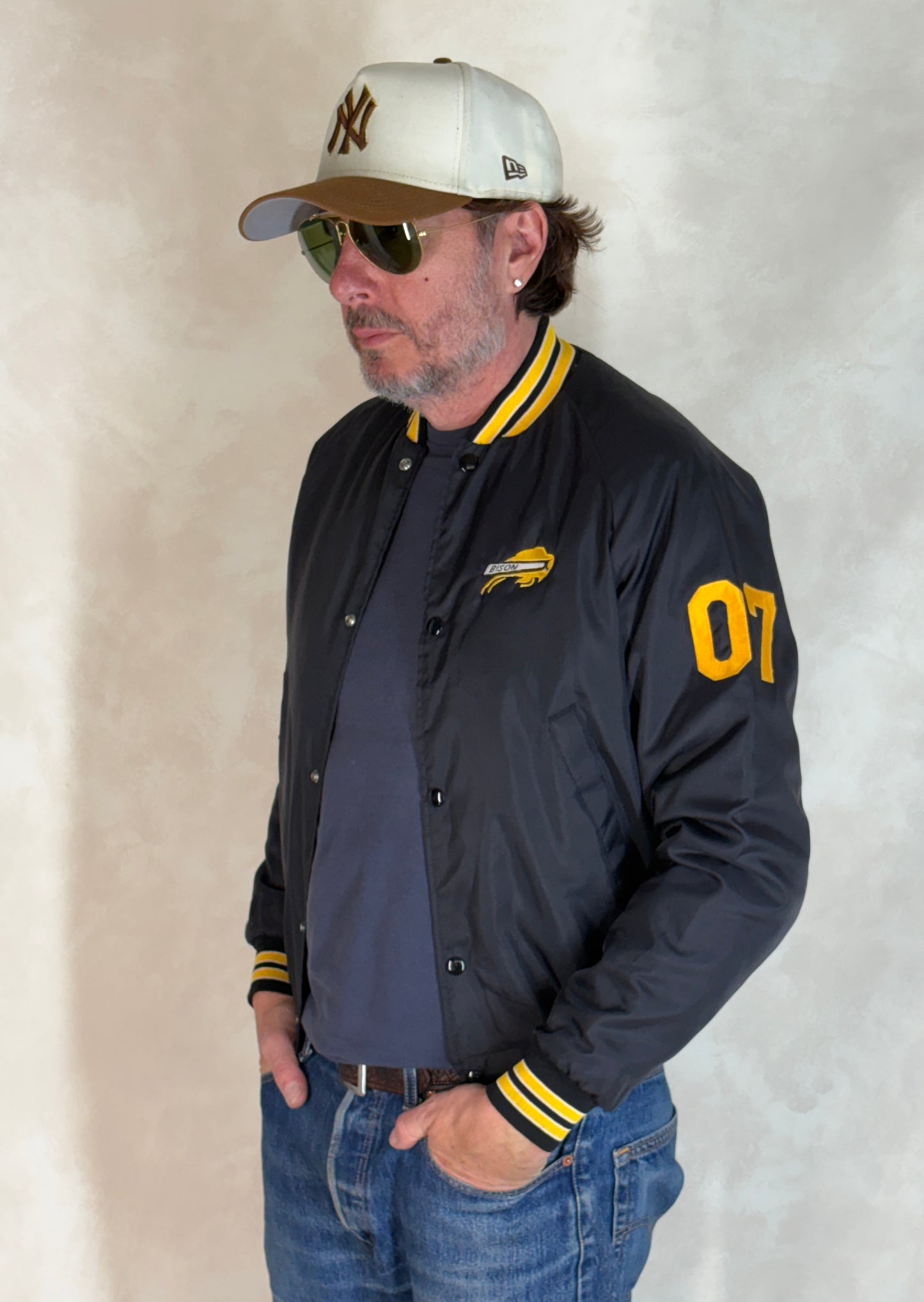 Size Small. Vintage Bison Nylon Jacket Made in USA - USA Vintage Bcn