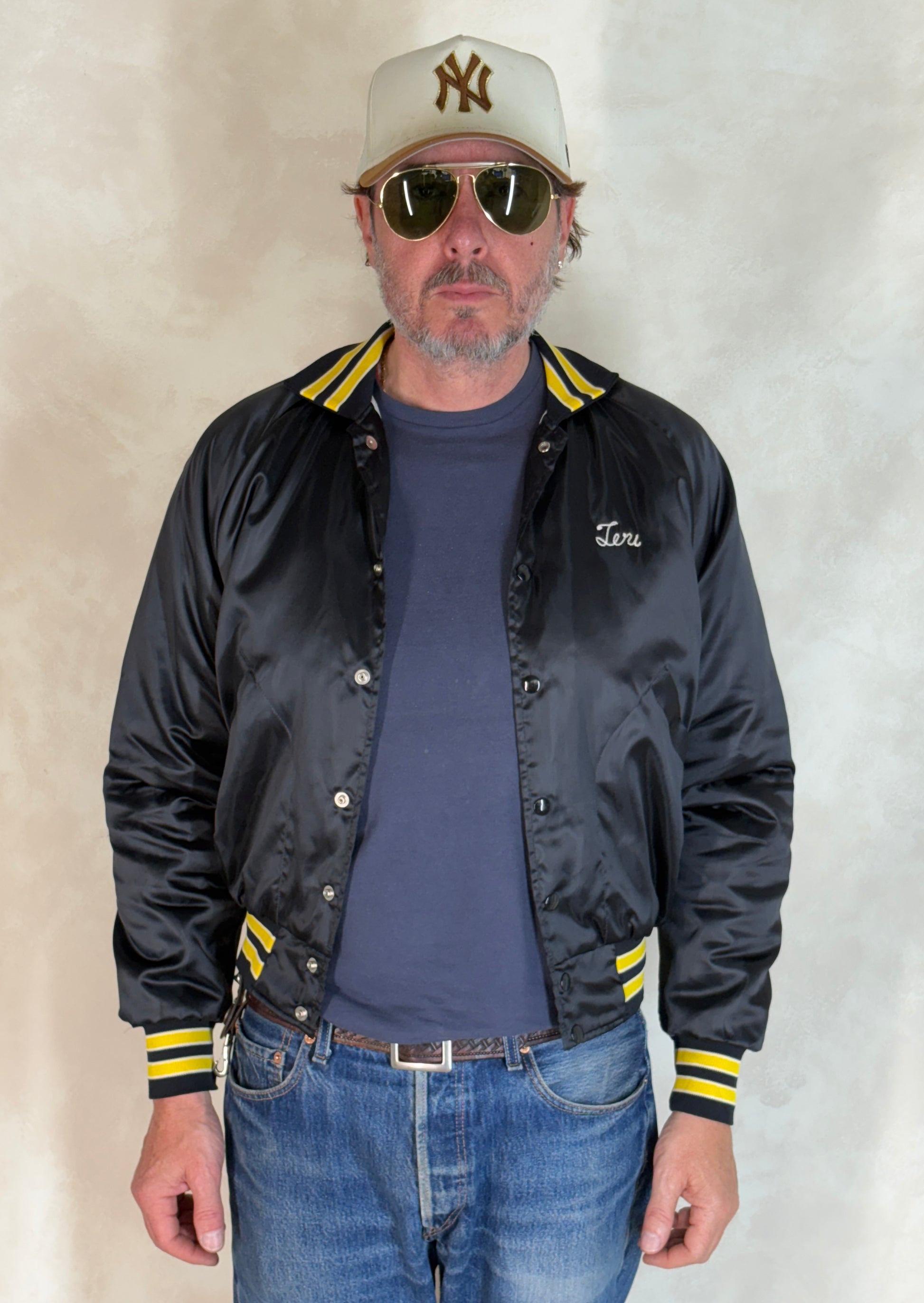 Size Small. Vintage Satin Electric Jacket Made in USA - USA Vintage Bcn