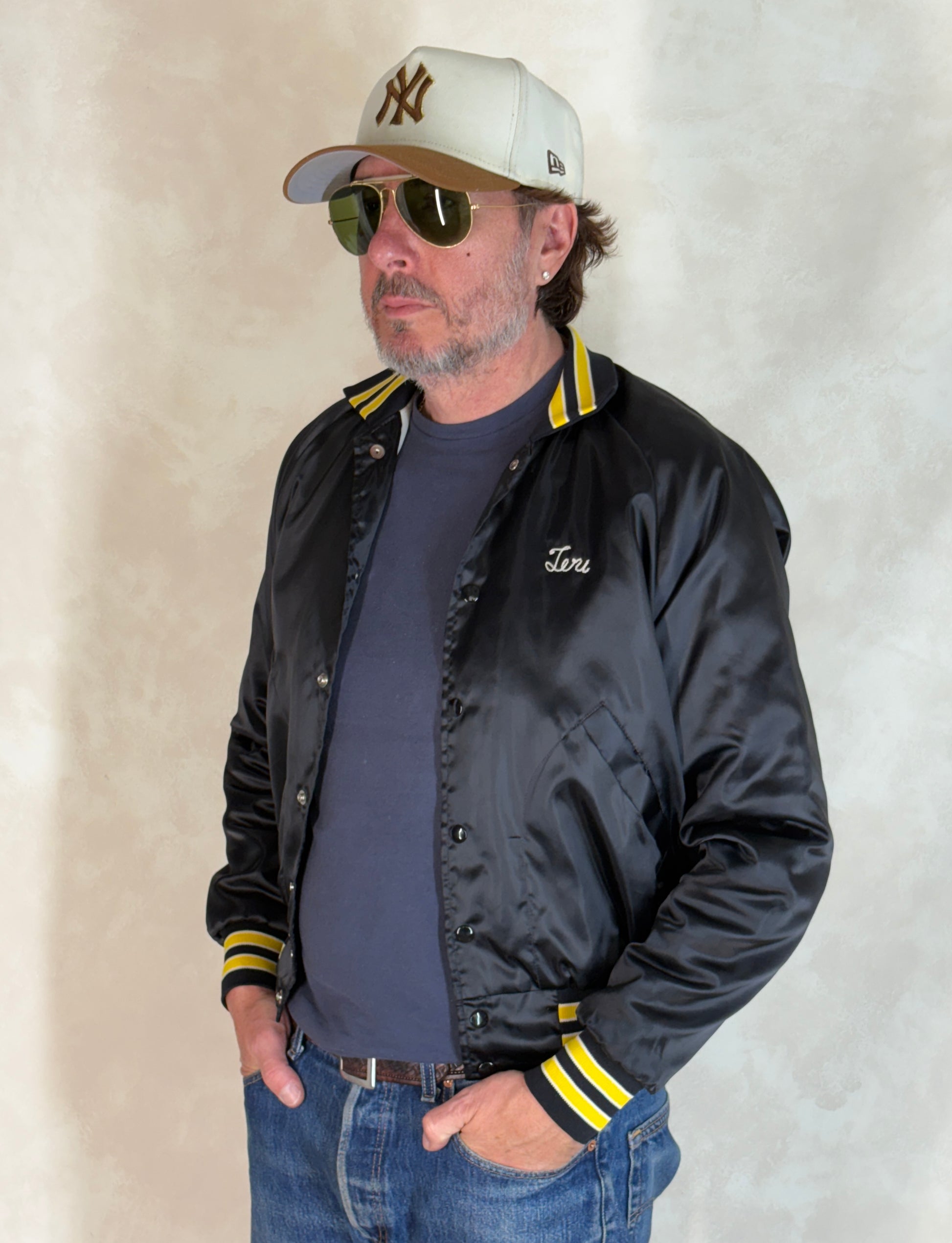 Size Small. Vintage Satin Electric Jacket Made in USA - USA Vintage Bcn