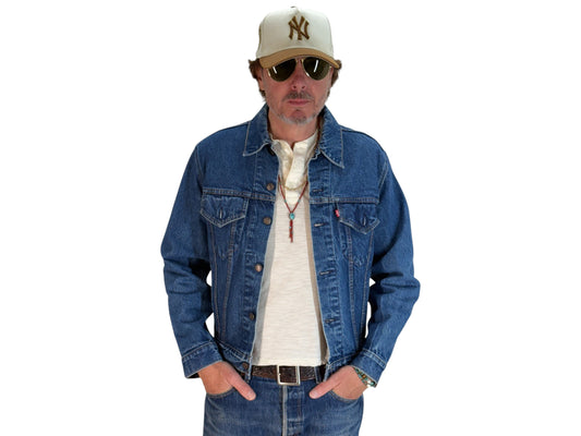 Size 42US / 52EU. Vintage 80s 70506 Levis 4 pockets jacket Made in USA - USA Vintage Bcn