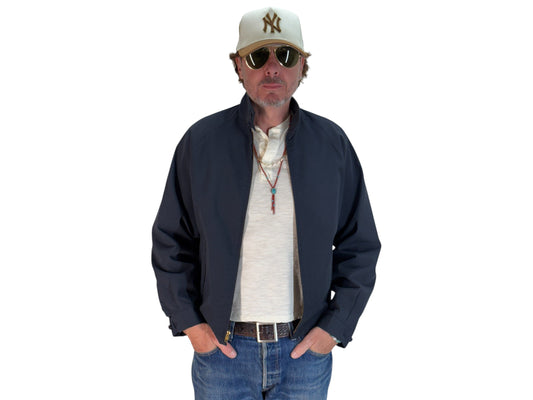 Size Med , Vintage Campus Lightweight Cotton-Blend Zip Jacket. Made in USA. Talon zipper - USA Vintage Bcn