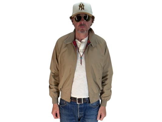 Size Med , 90s Light zipper jacket made by Lands end - USA Vintage Bcn