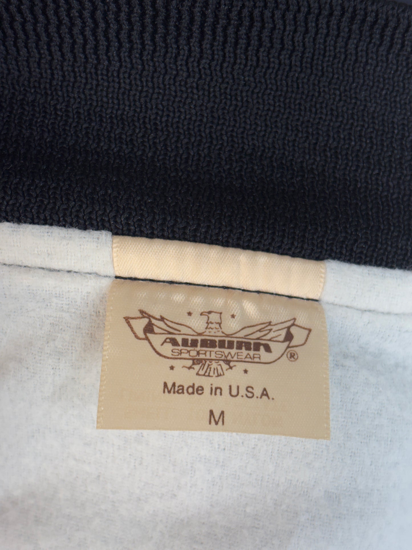 Size Medium. Vintage Black Satin Jacket Made In USA-AJ357 Studio
