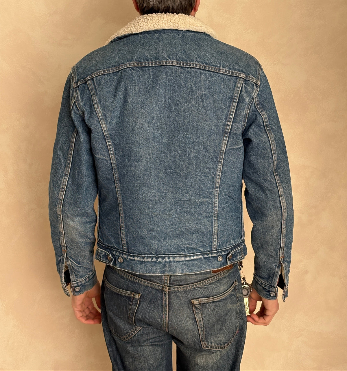 Size 40US / 50EU. 4 pockets 80s Vintage Levis fleece Jacket Made in USA.-AJ357 Studio