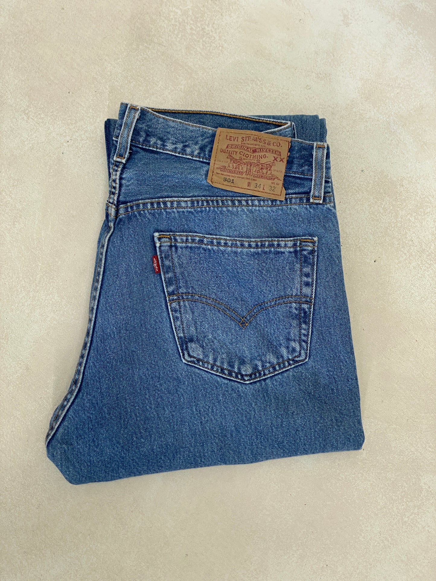 34X32 Vintage 2001 denim Levi’s 501 vintage Made in Columbia - USA Vintage Bcn