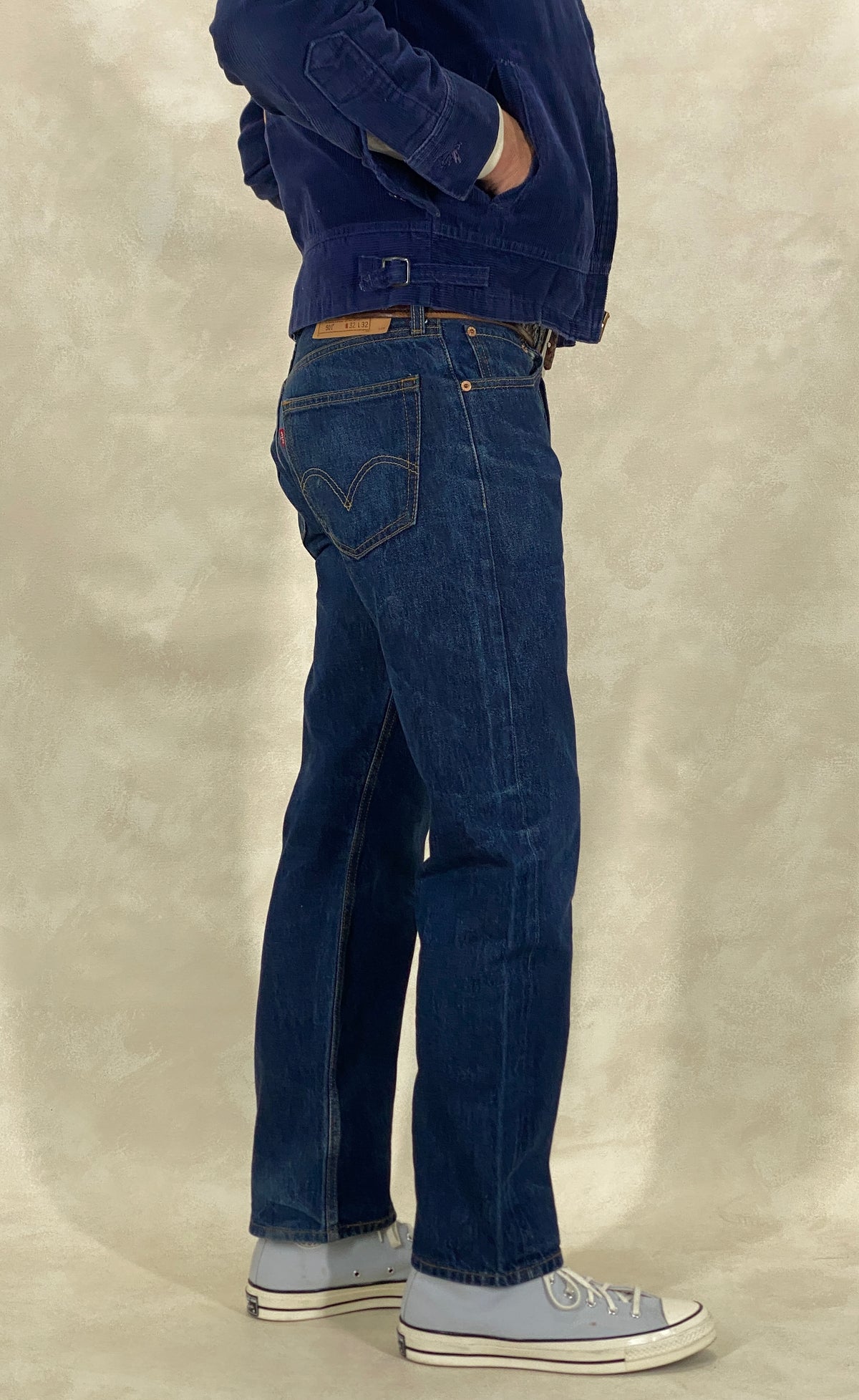 32X32 Levi's 501 Vintage Denim Jeans-military-AJ357 Studio