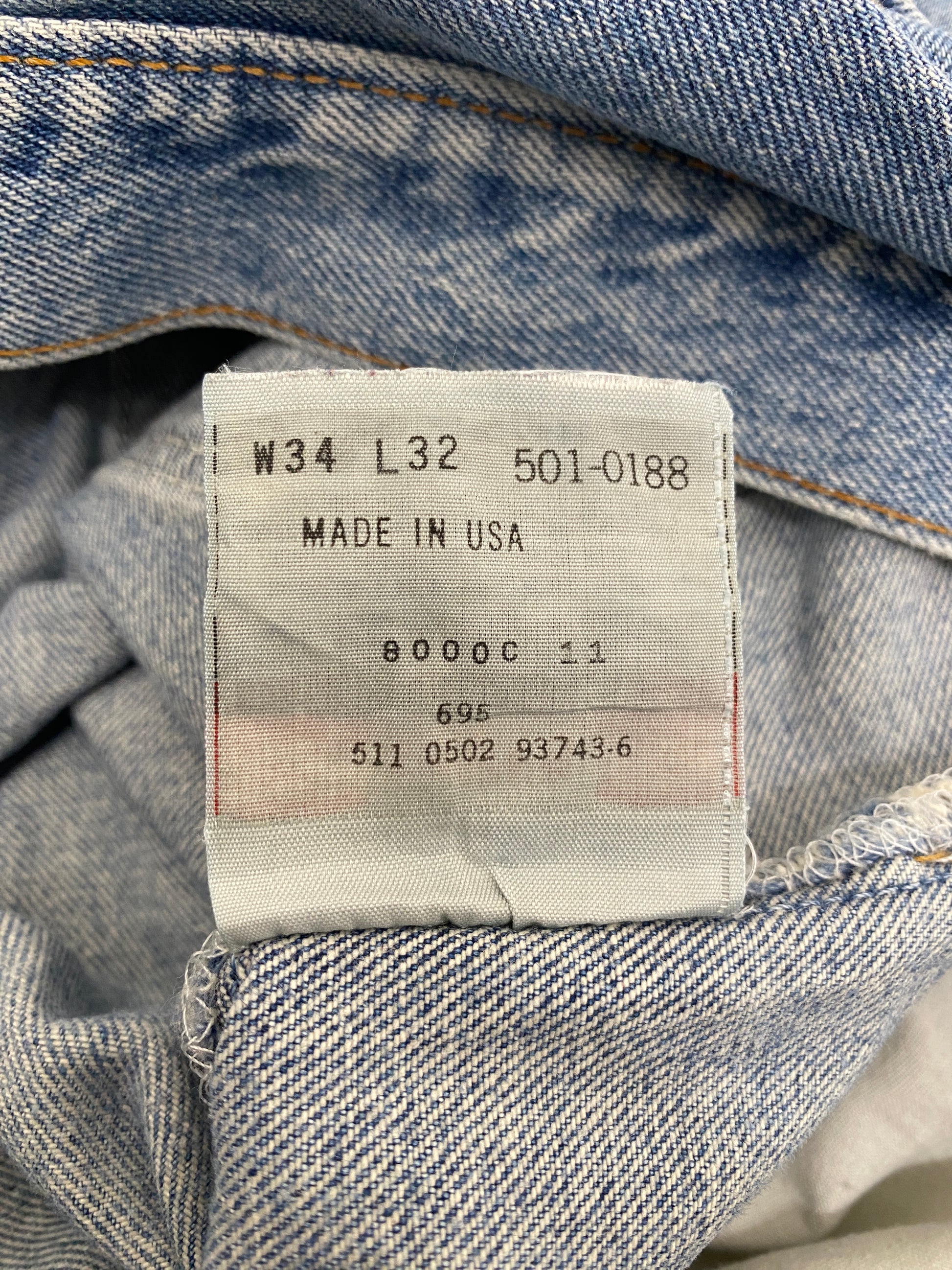 34X33 Levi's 501 Vintage Denim Jeans Made in USA - USA Vintage Bcn